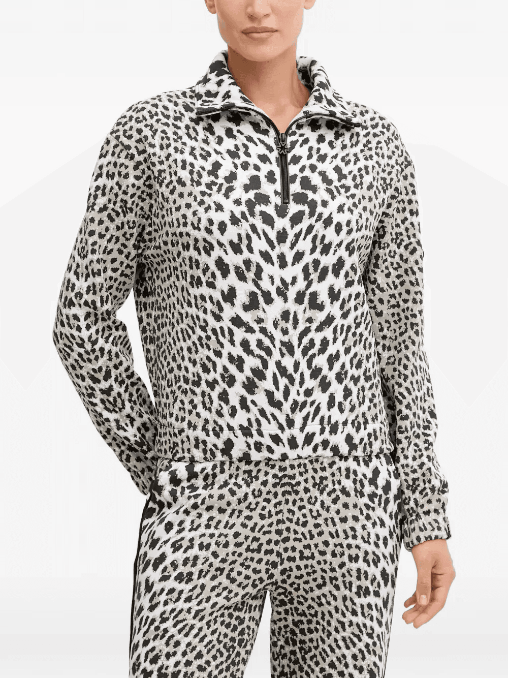 zip leopard-print top - Image 1