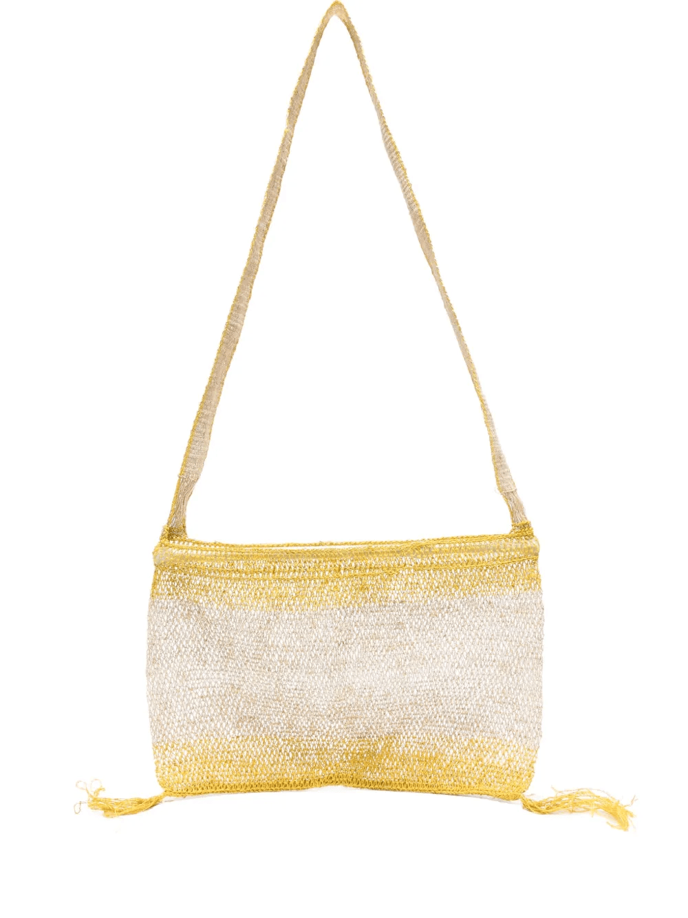 tasselled net messenger bag - Image 1