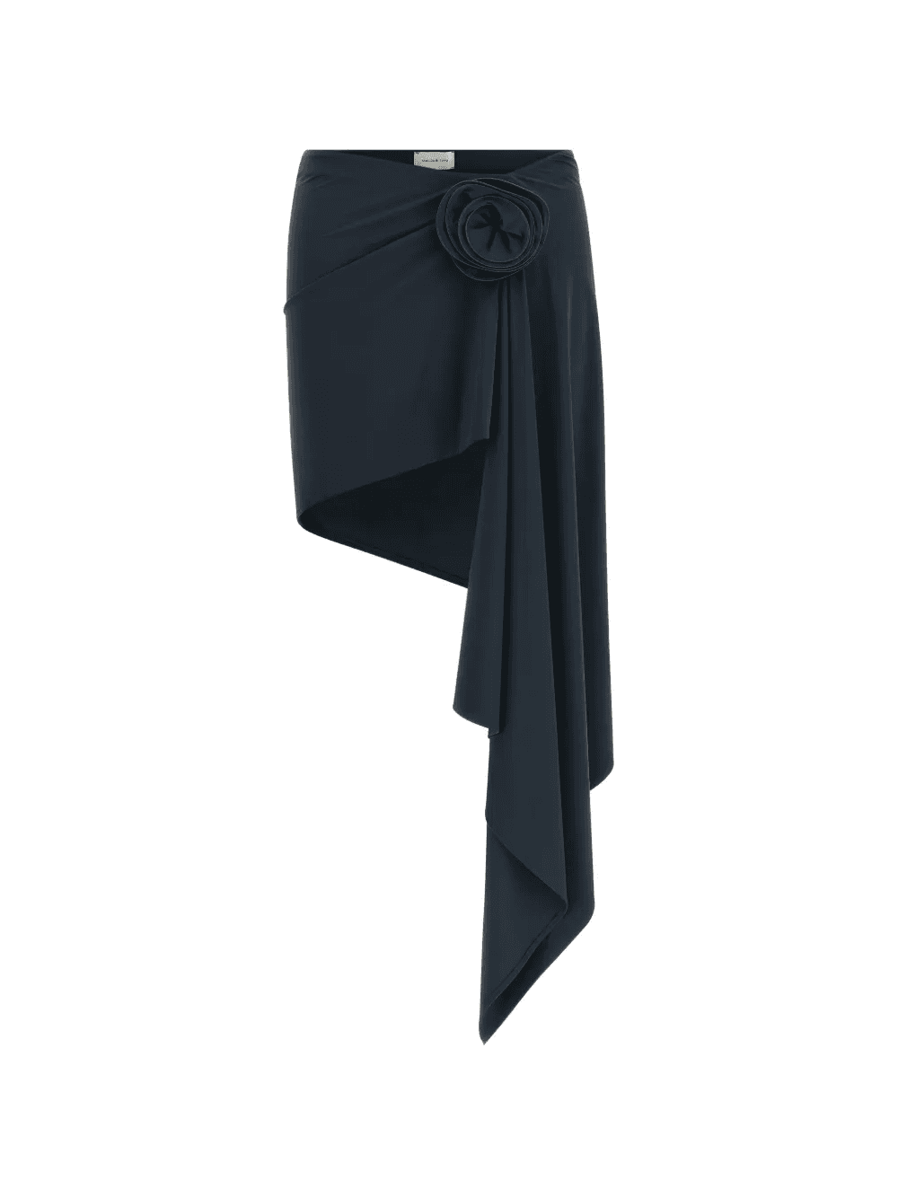 floral-appliqué asymmetrical cover-up - Image 1