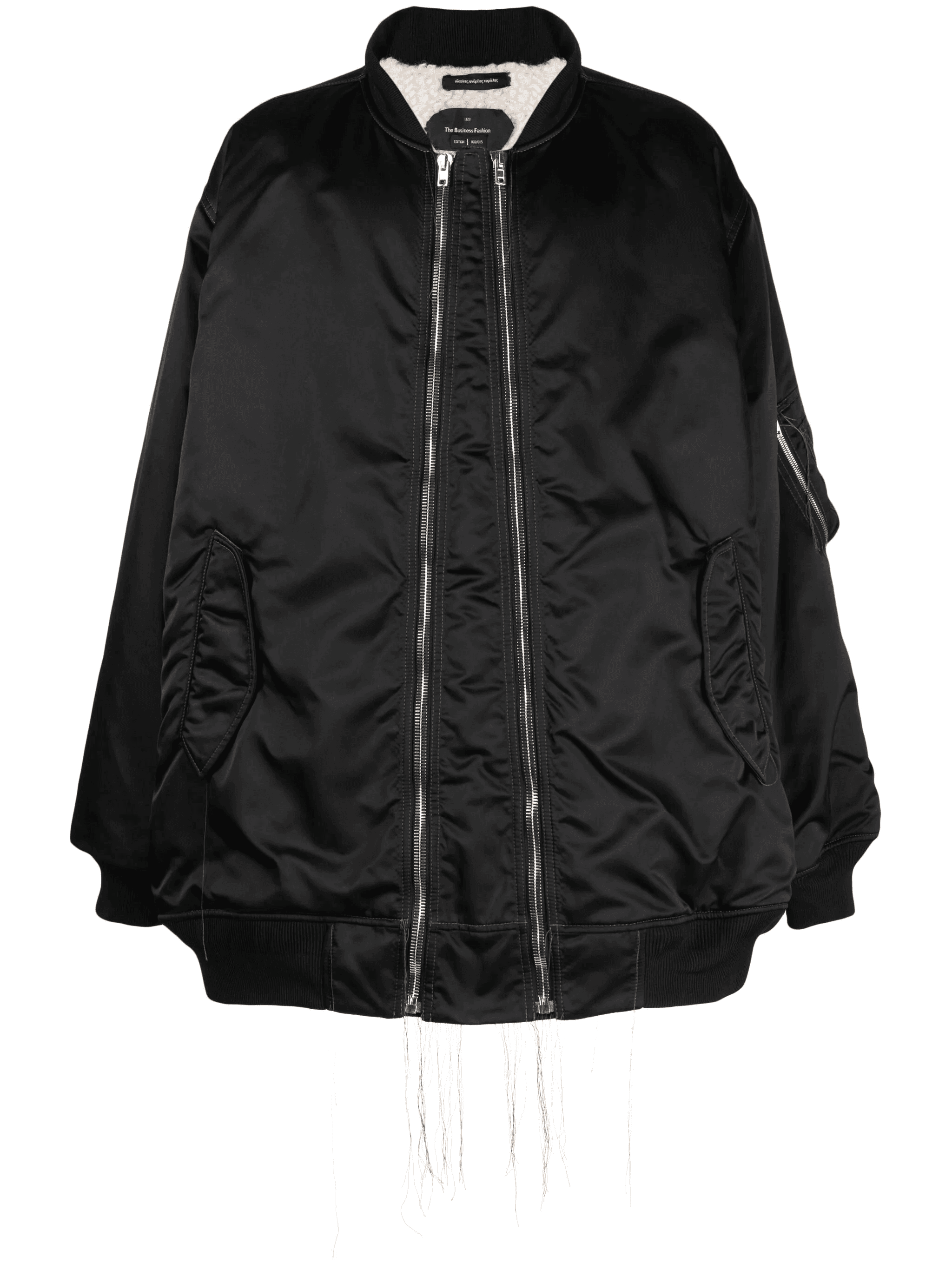 exposed-seam zip-up bomber jacket - Image 1