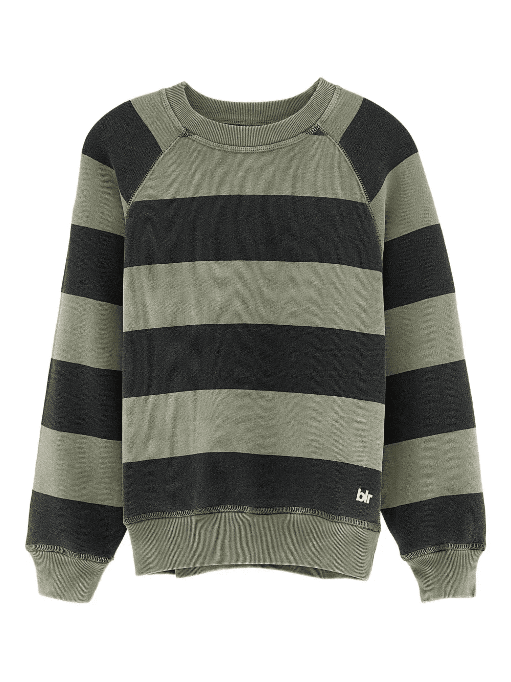 striped raglan-sleeve sweatshirt - Image 1