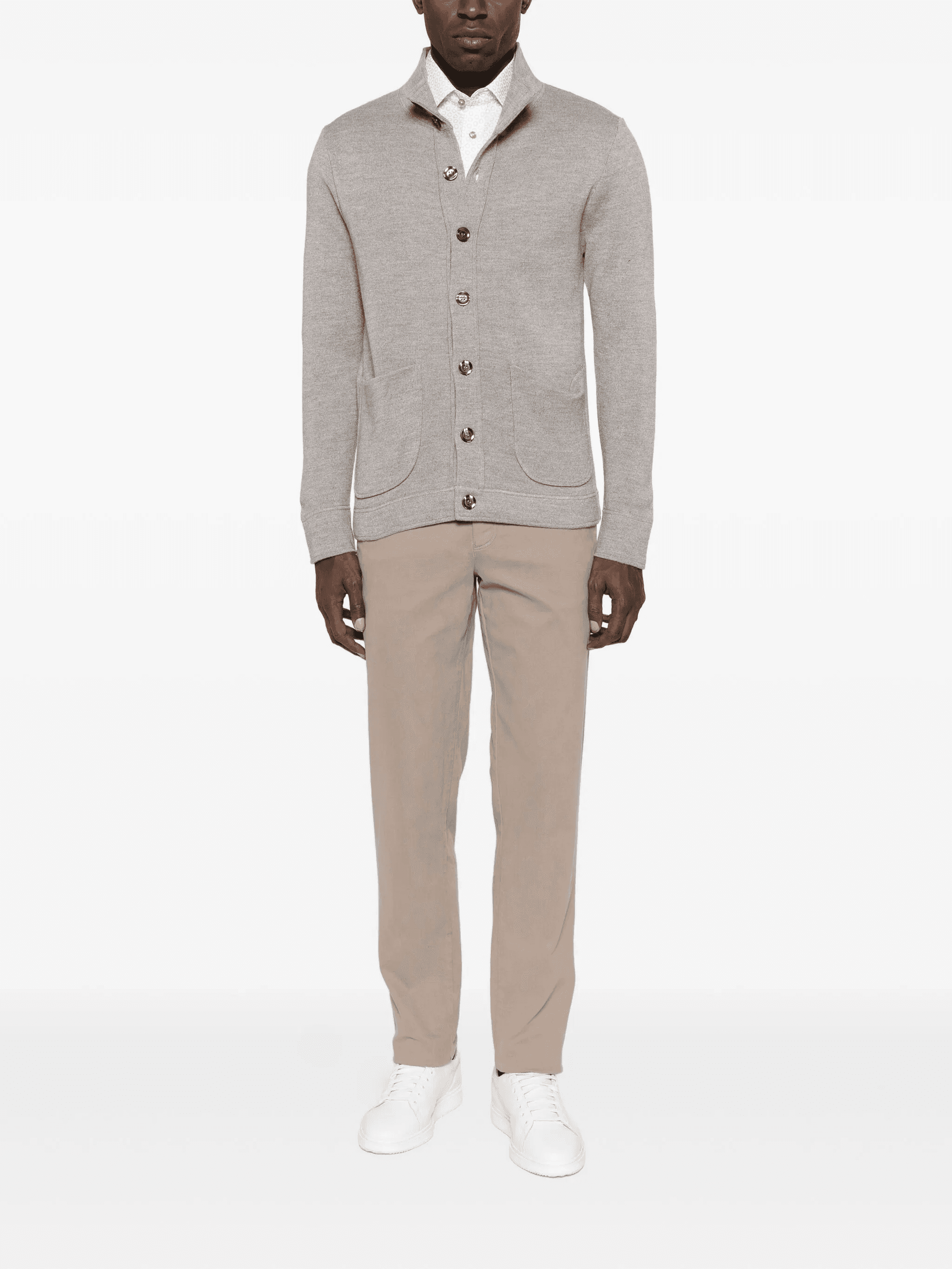 geometric-print cotton shirt - Image 1