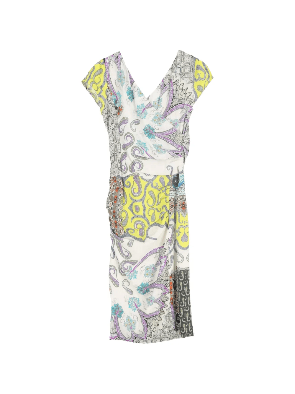 V-neck printed midi dress - Image 1