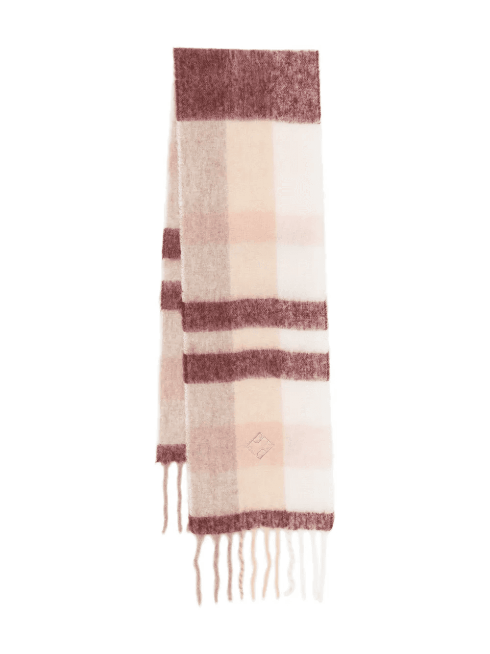 checked fringed scarf - Image 1