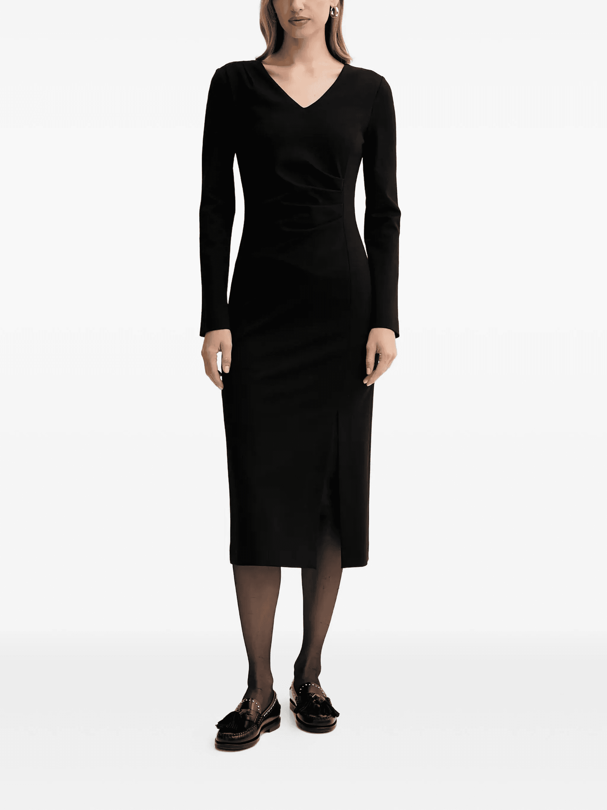 Filippa V-neck side-slit midi dress - Image 1