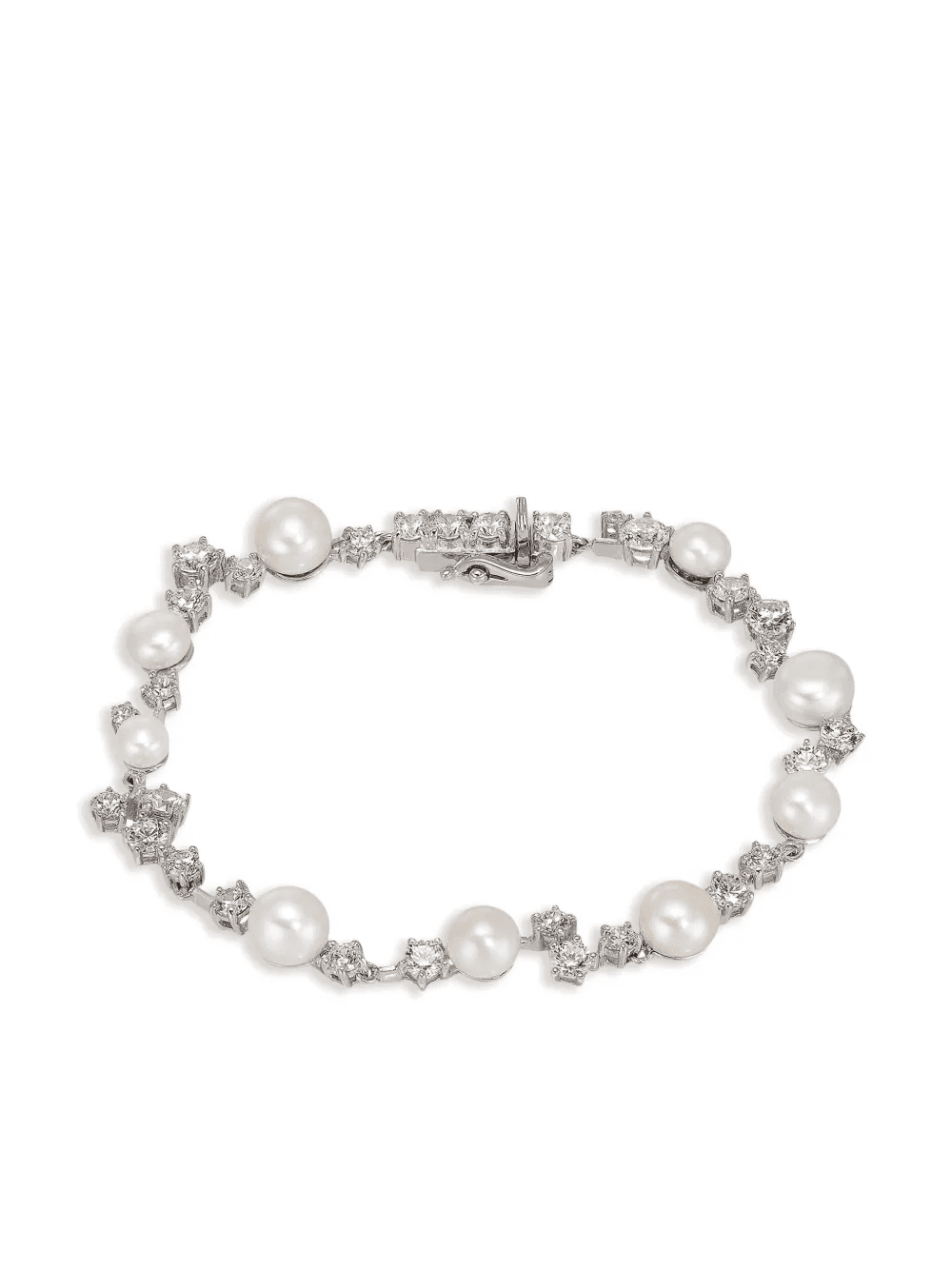 18kt white gold Petite Constellation pearl bracelet - Image 1