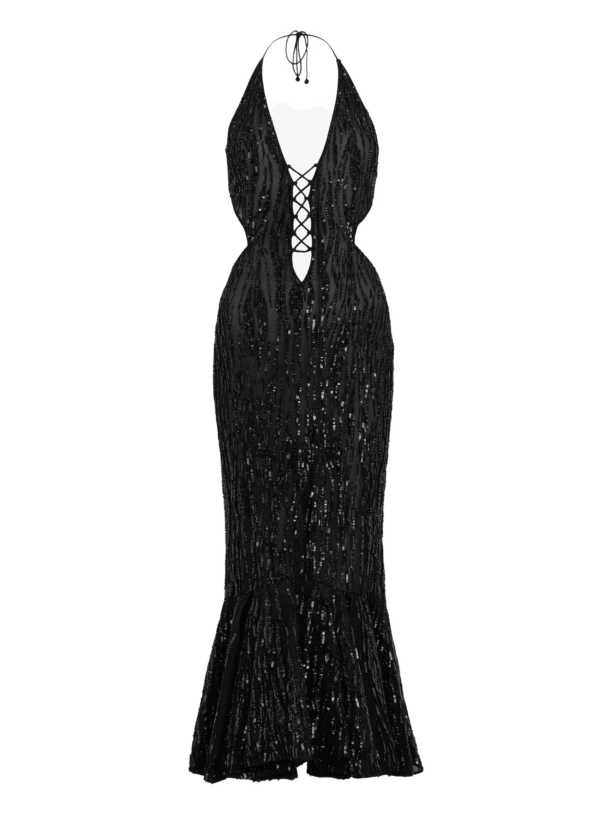 sequined drawstring dress - Image 1