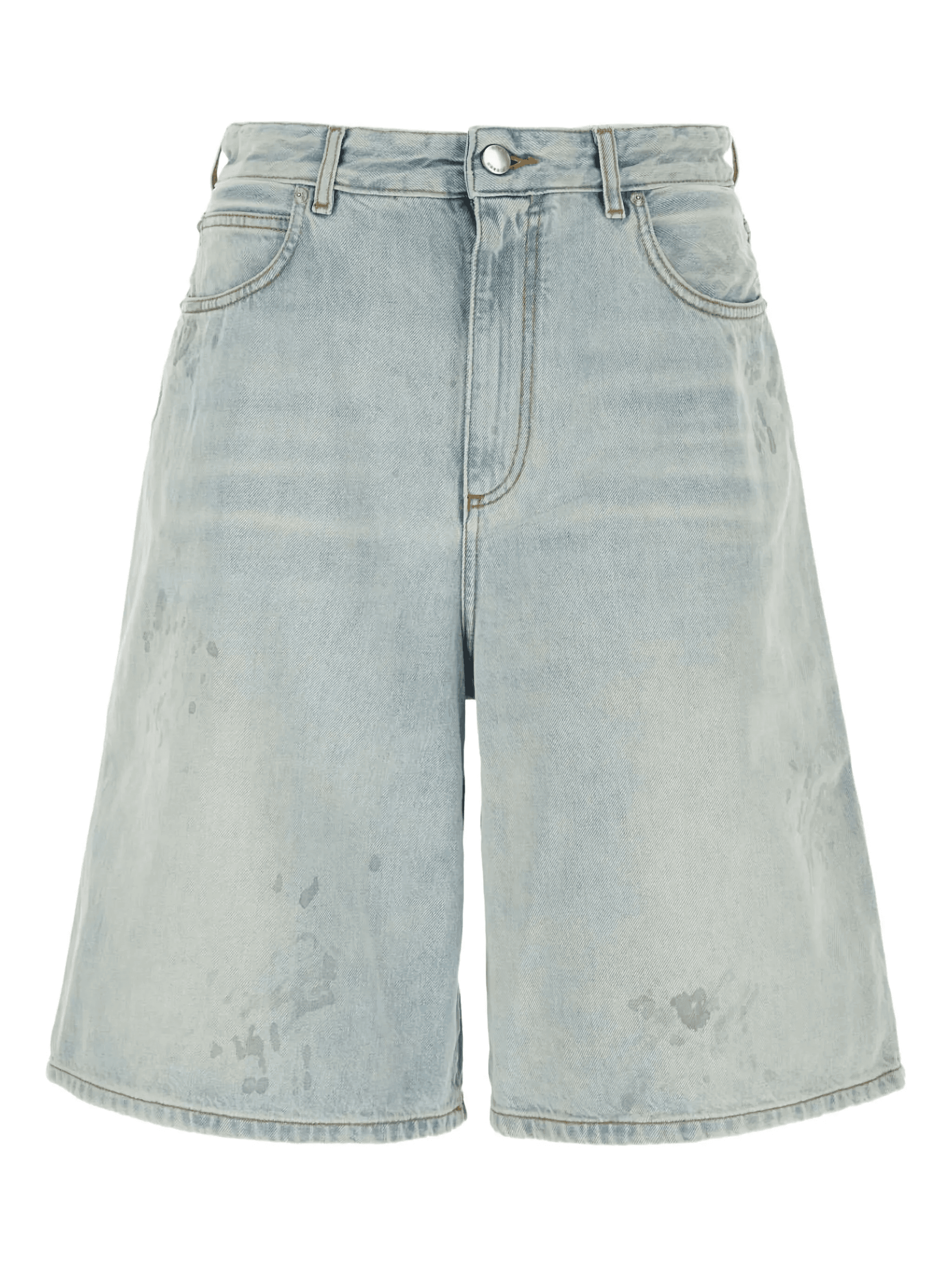 logo-patch denim shorts - Image 1