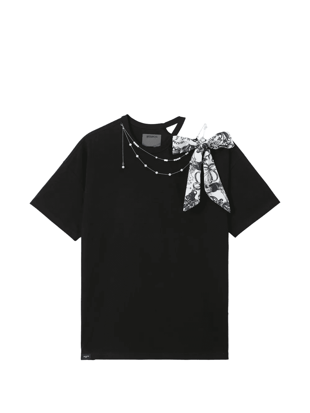 bow-print cut-out T-shirt - Image 1