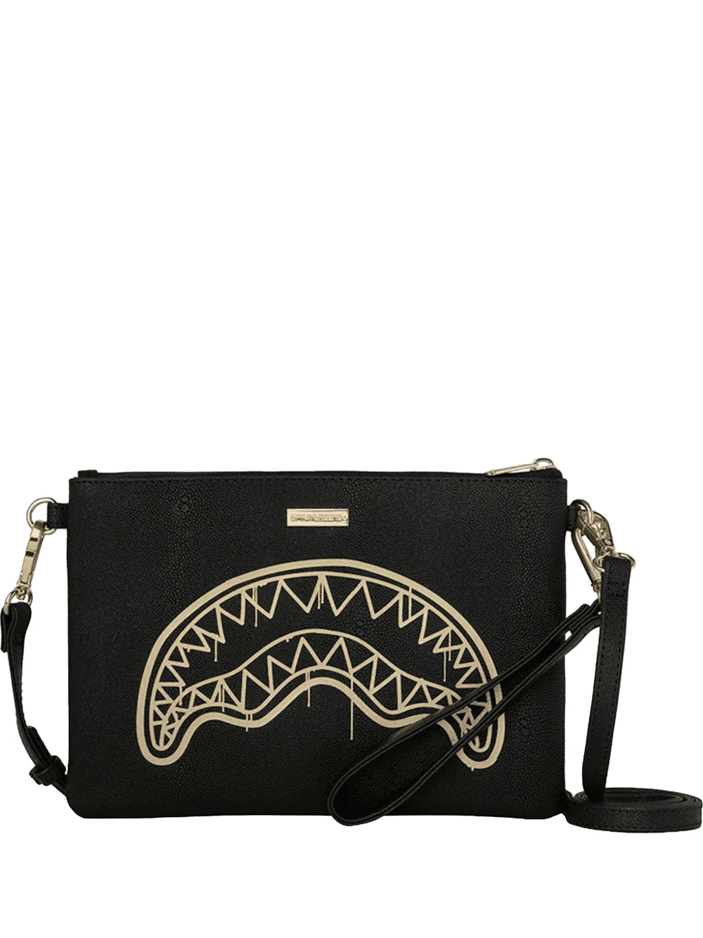 That Gold Drap Shark Mouth clutch bag - Image 1