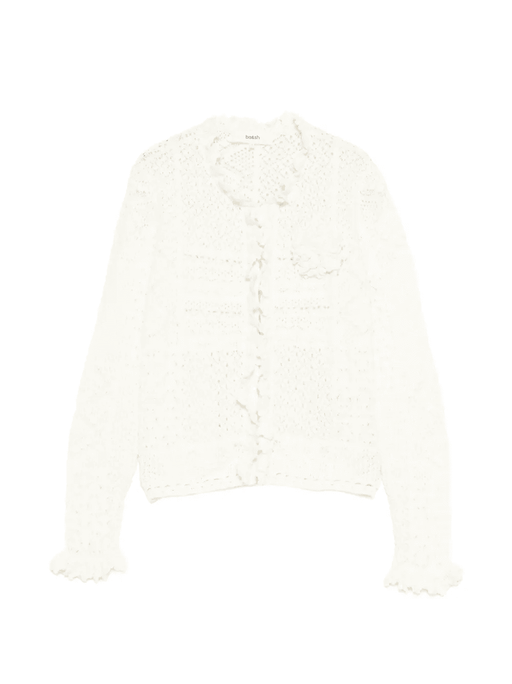 ruffled crochet cardigan - Image 1