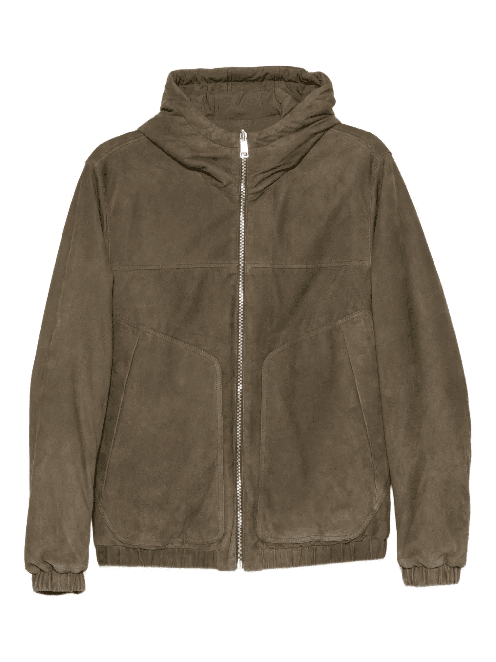 hooded suede jacket - Image 1