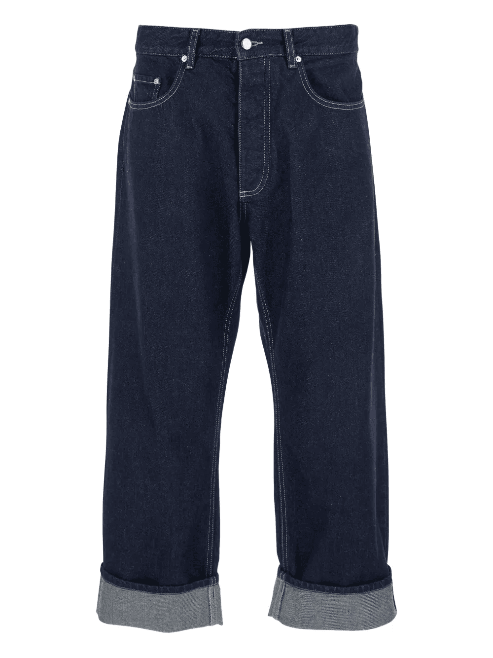 turn-up hem jeans - Image 1