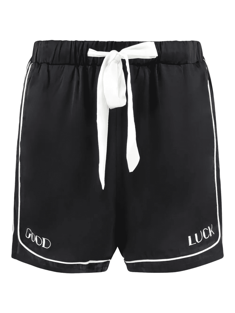 piped-trim silk shorts - Image 1