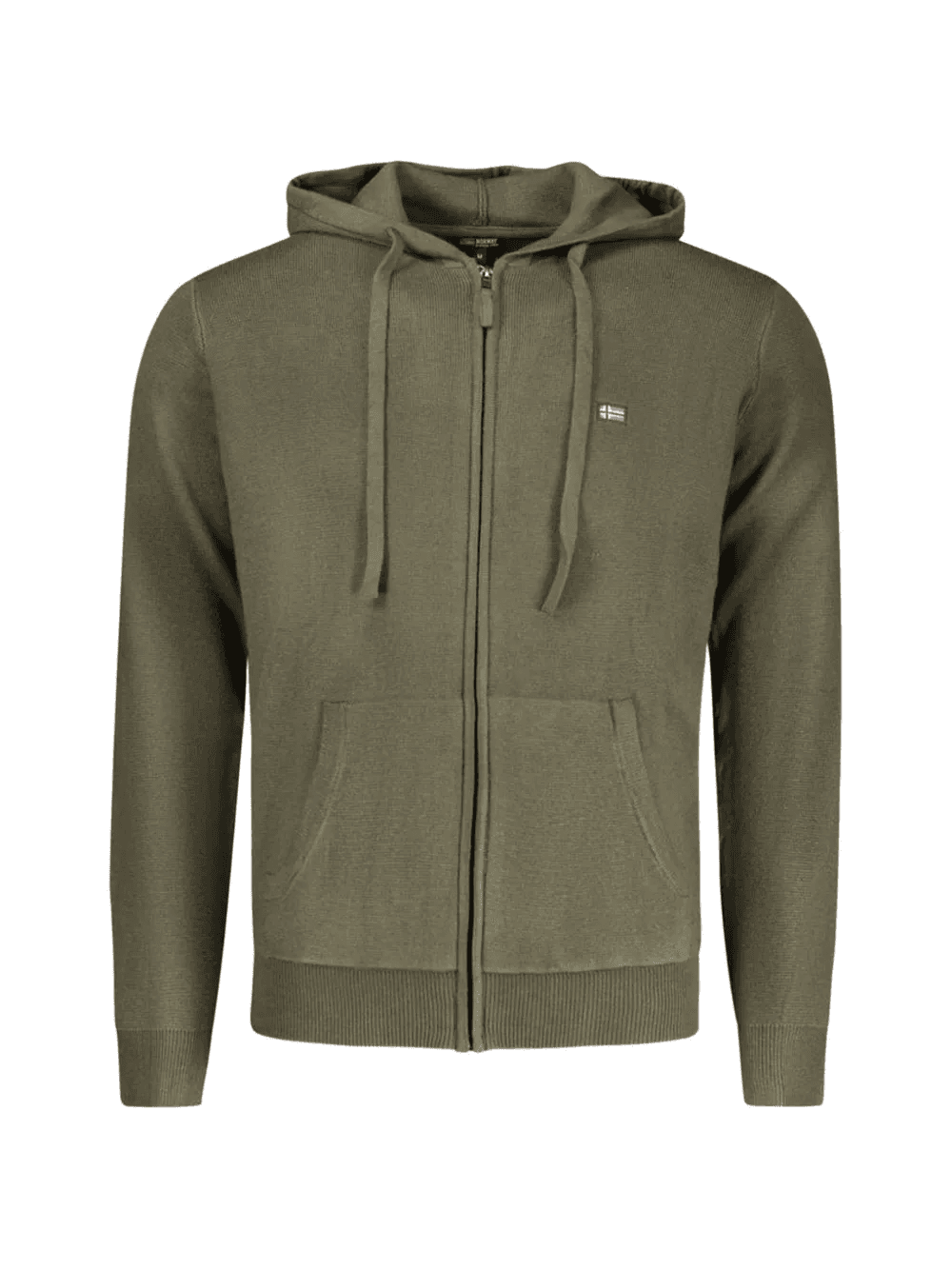 zip-up knitted hoodie - Image 1