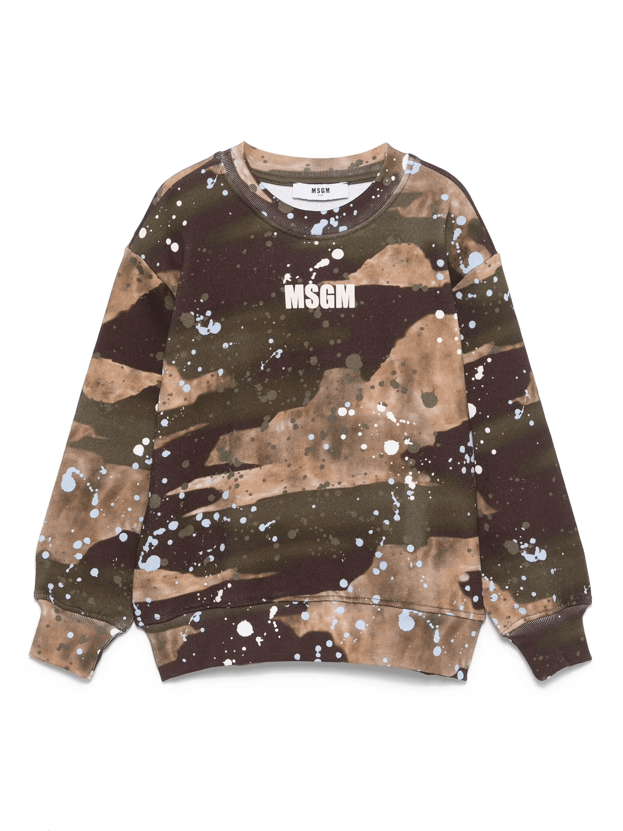 paint splatter-detail sweatshirt - Image 1
