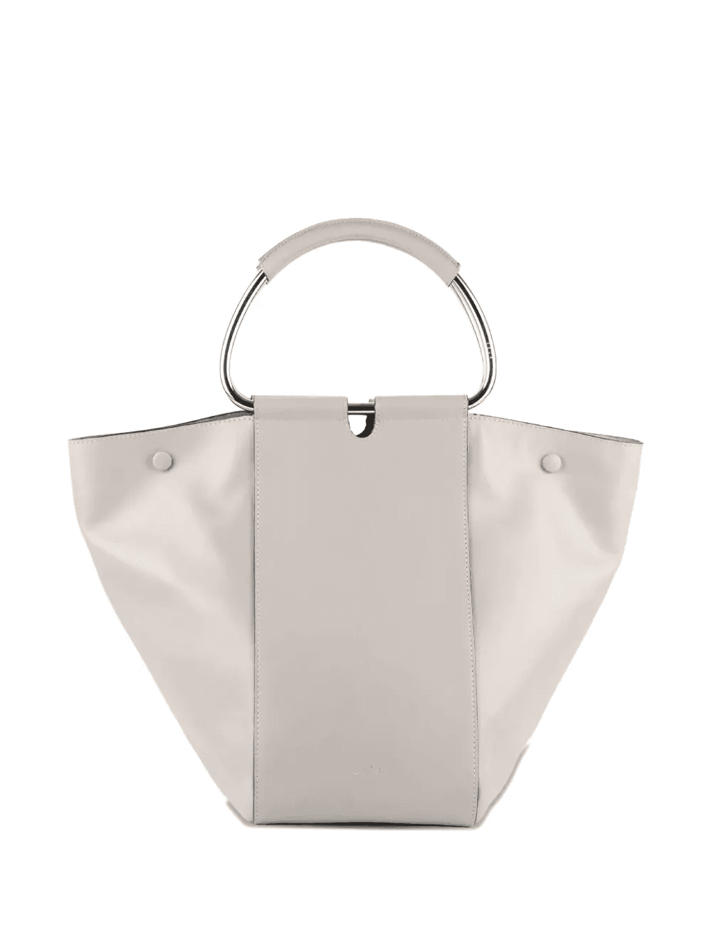 Neo circular-handle leather tote bag - Image 1