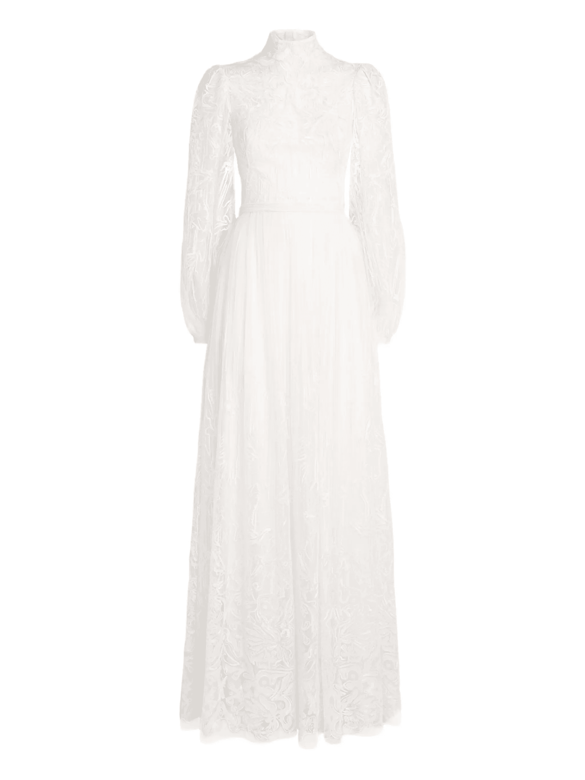 lace-pattern A-line gown - Image 1