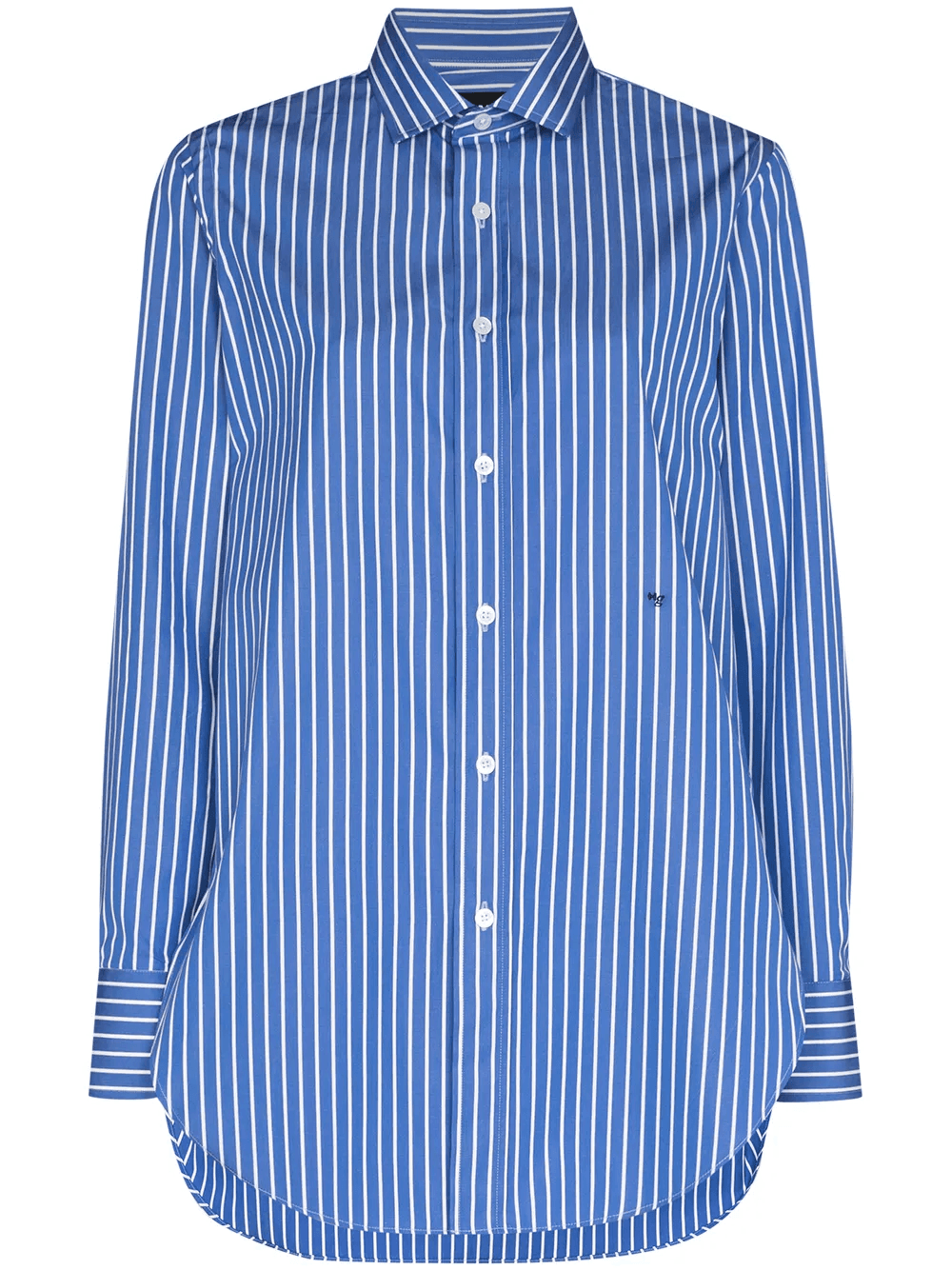 vertical-stripe cotton shirt - Image 1