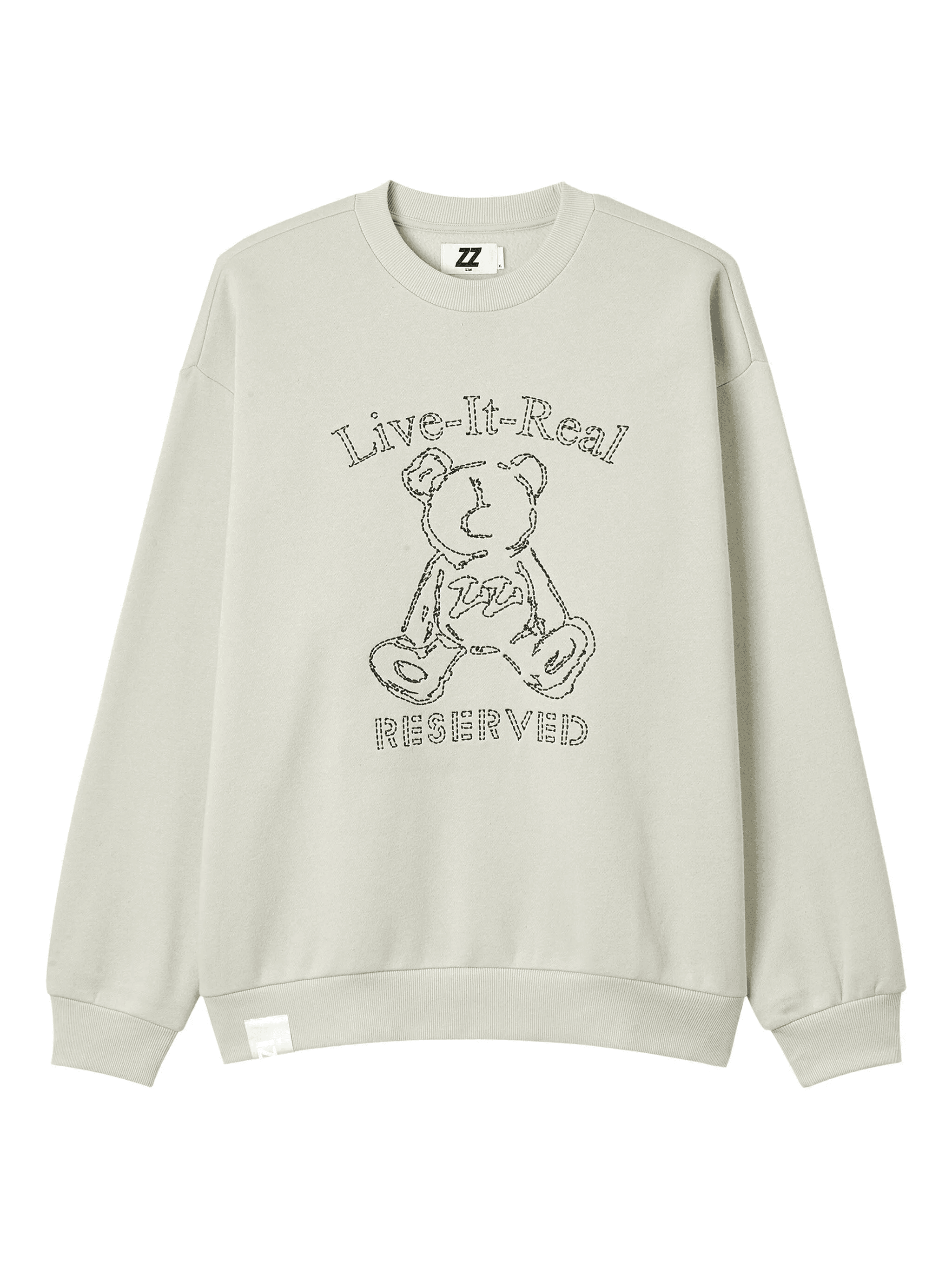 teddy-embroidered crew-neck sweatshirt - Image 1