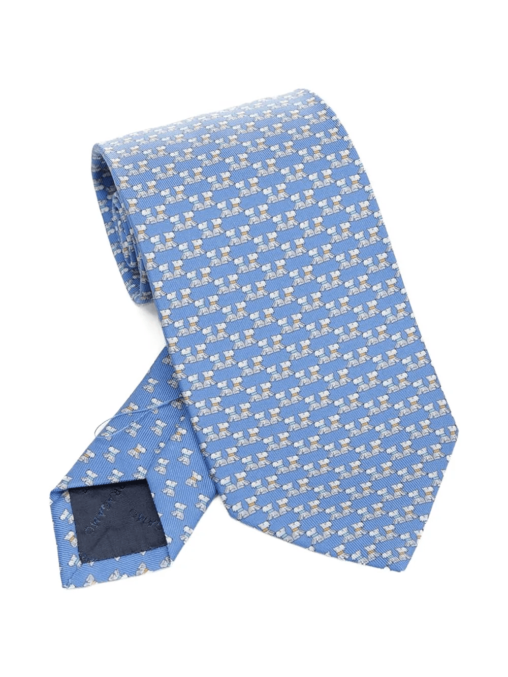 micro-print silk tie - Image 1
