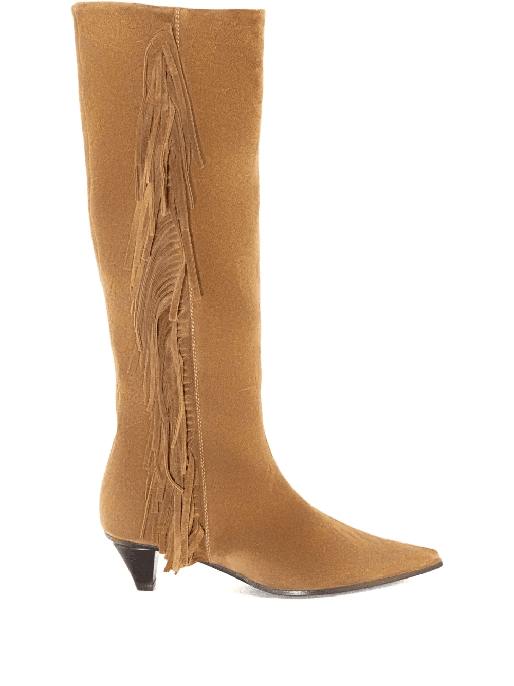 40mm fringe detail pointed-toe boots - Image 1