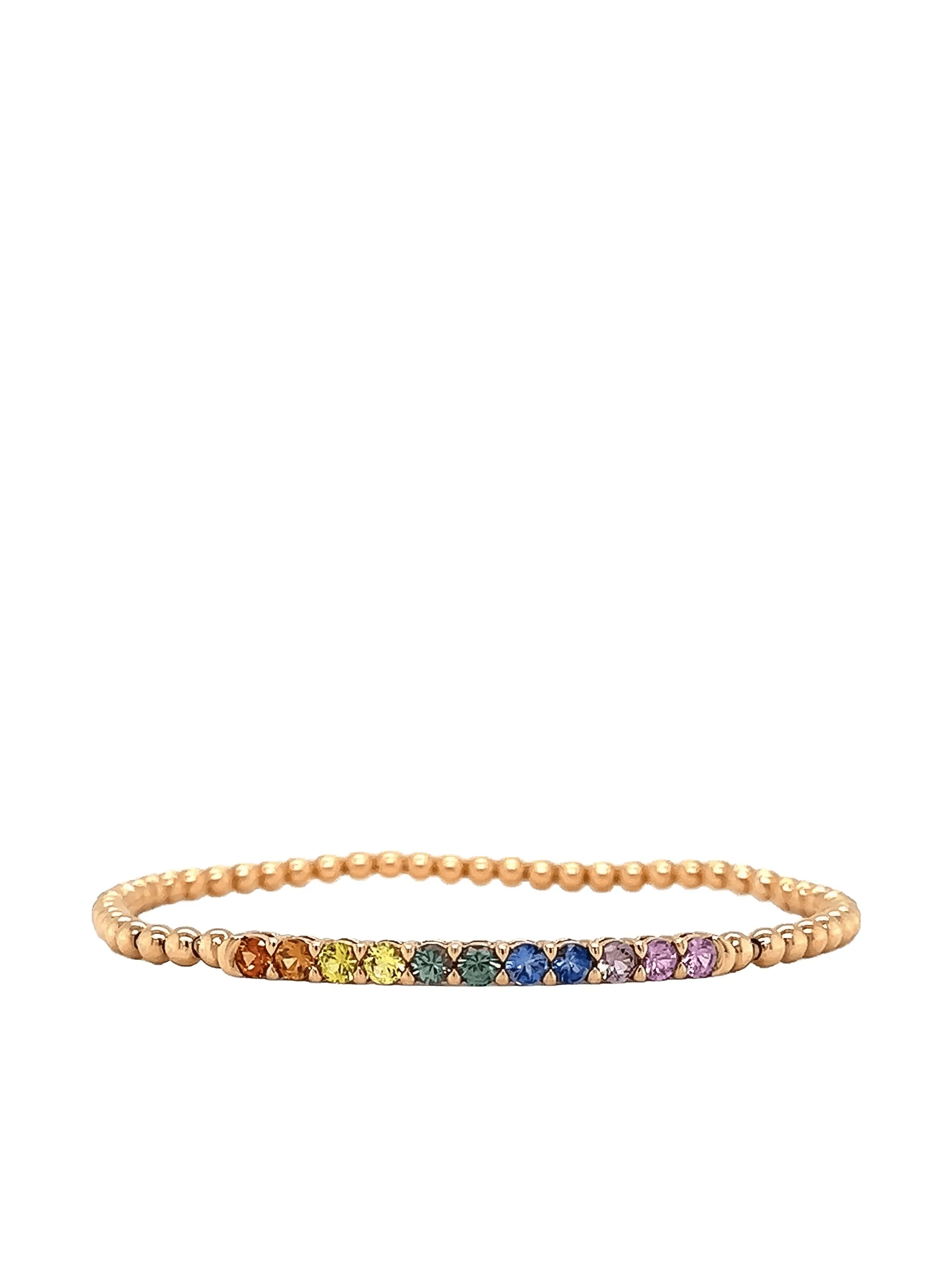 18K rose gold sapphire bracelet - Image 1