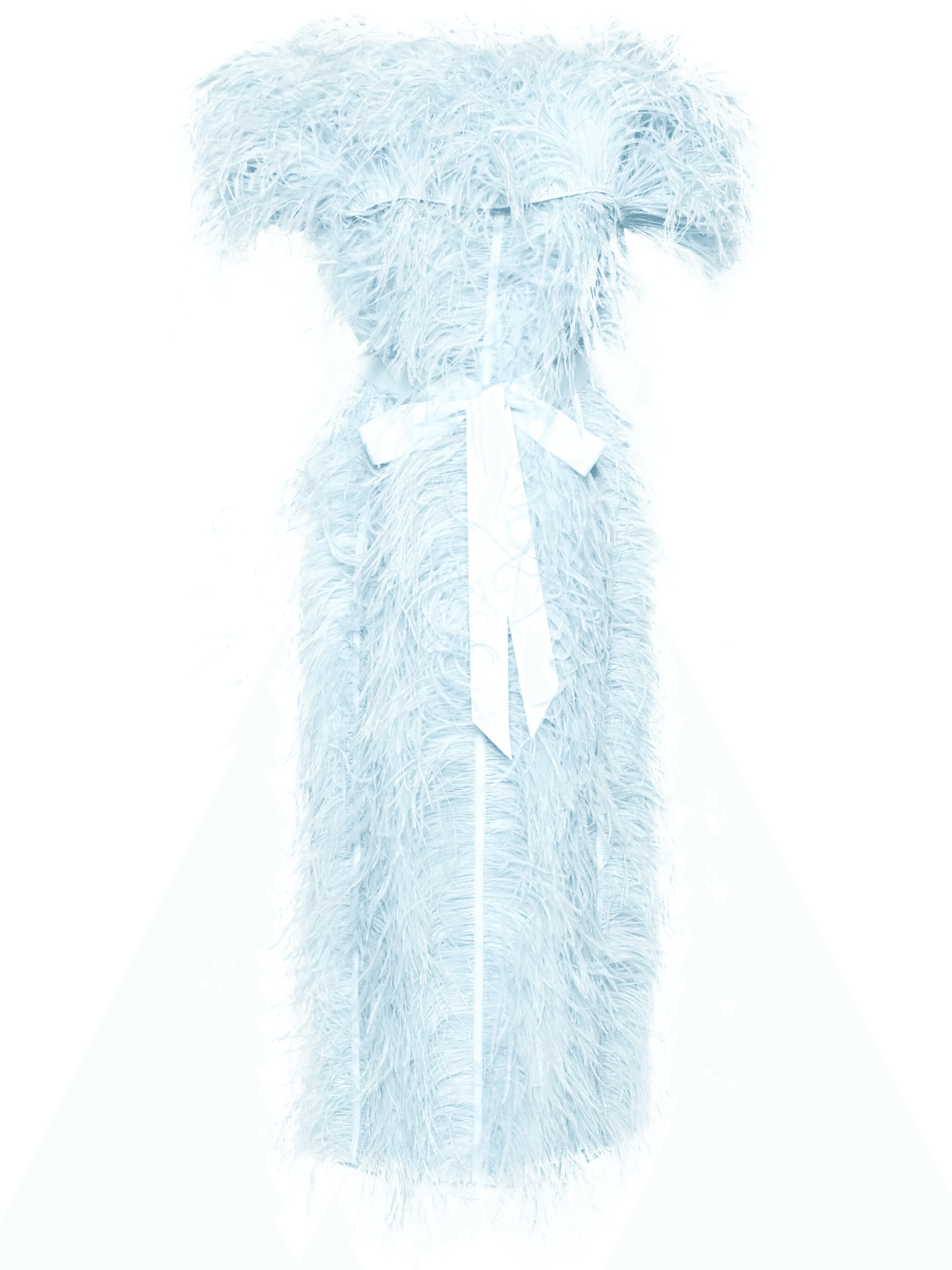 Angelina feather-trim midi dress - Image 1