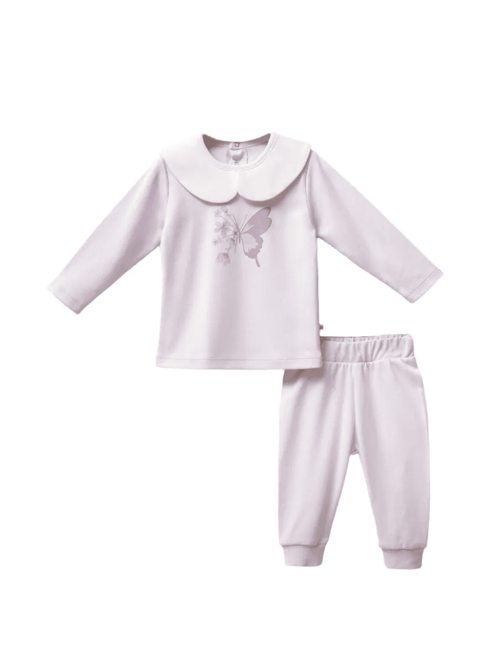 butterfly-print Peter Pan-collar tracksuit - Image 1