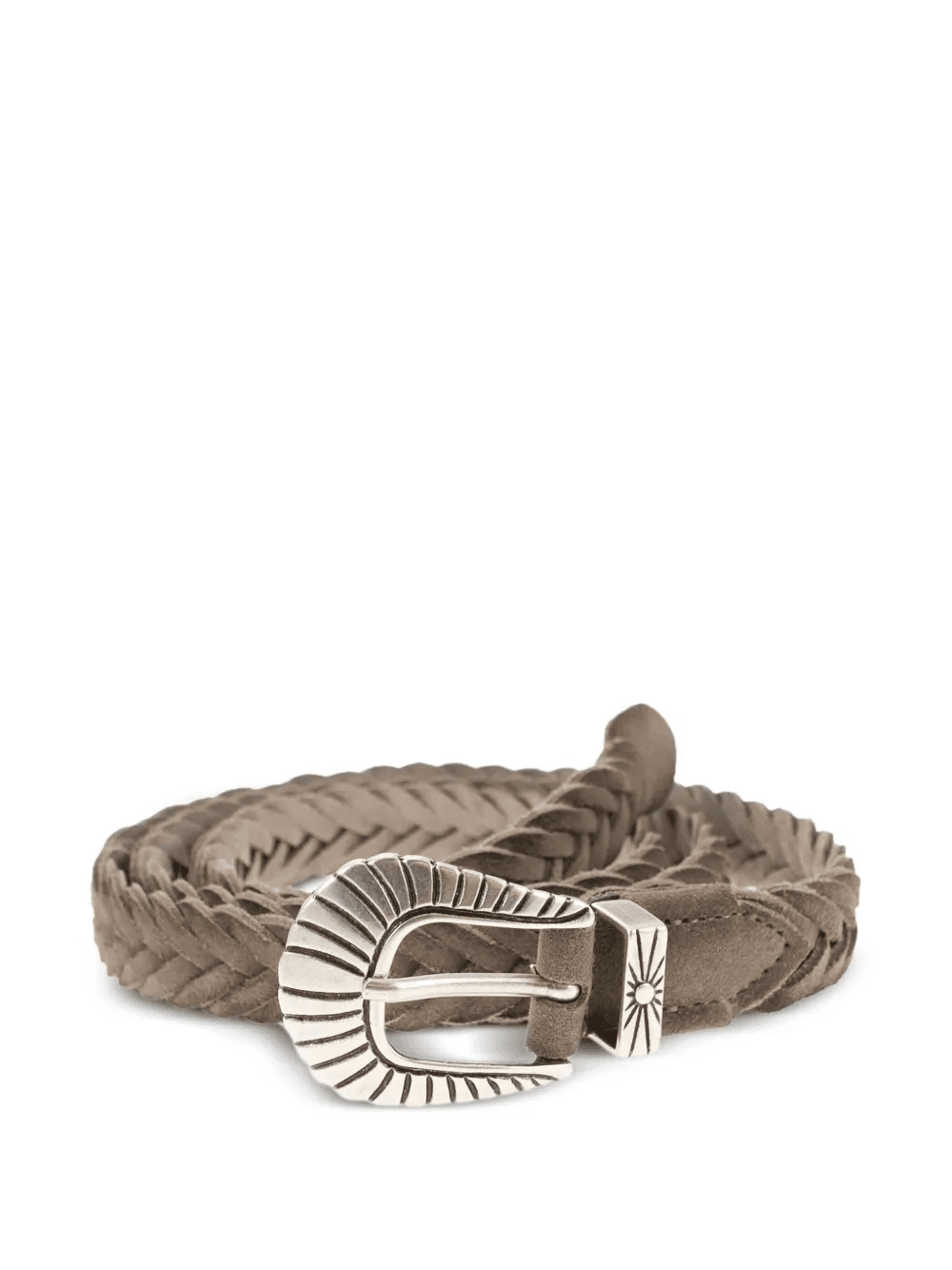 braided leather belt - Image 1