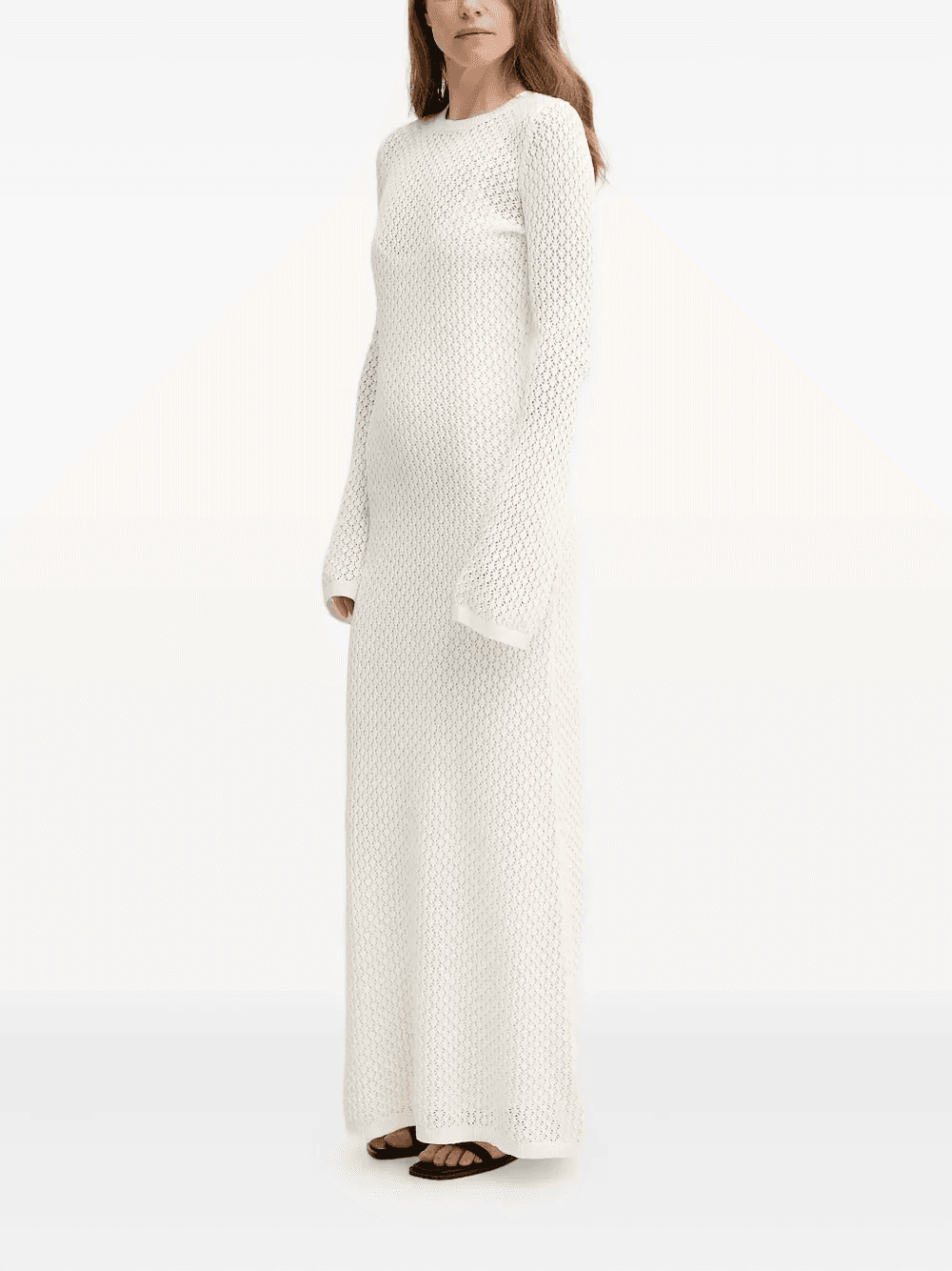 open-back bell-sleeve maxi dress - Image 1
