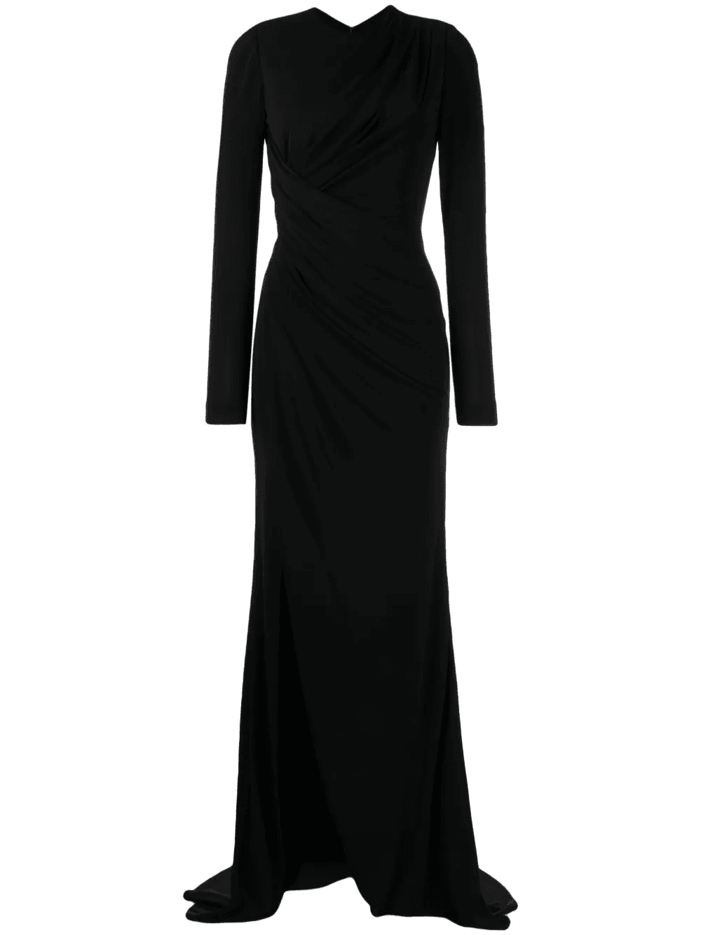 long-sleeve draped gown - Image 1