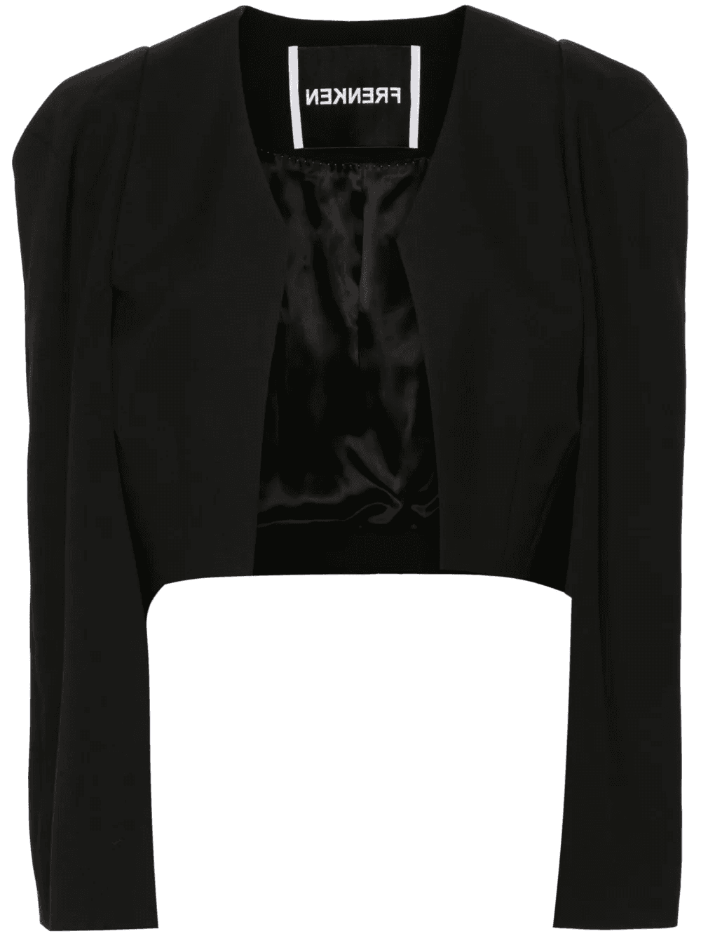 long puff-sleeved cropped jacket - Image 1