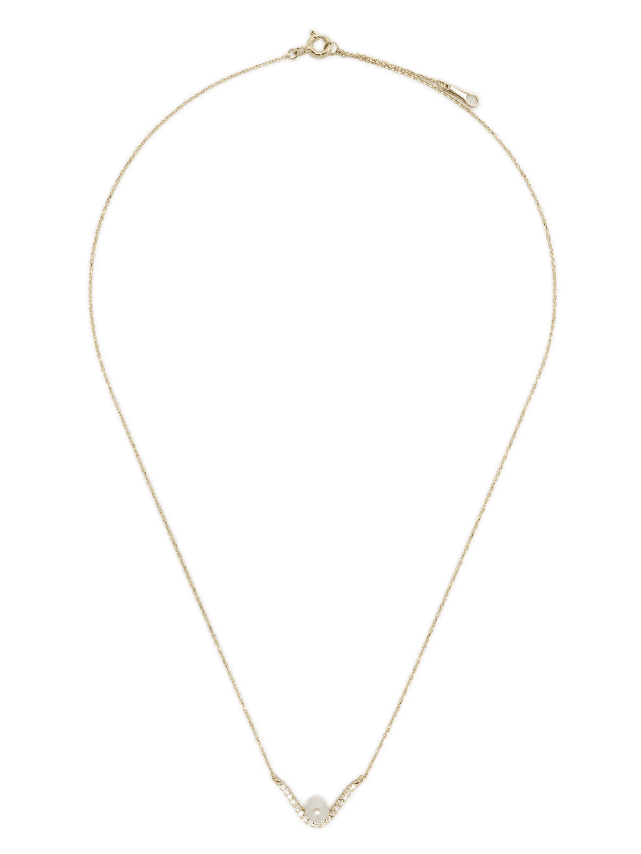 14K gold SBN313 pearl diamond necklace - Image 1