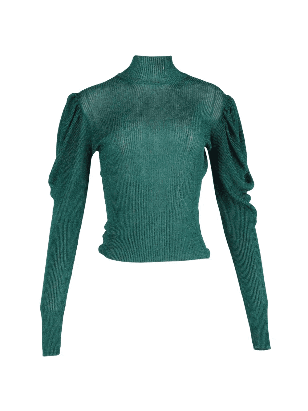 puff-sleeve turtle-neck sweater - Image 1
