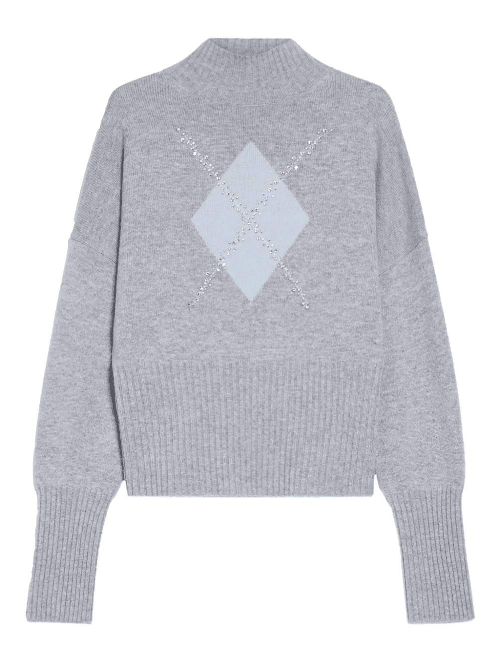 crystal-embellished mock-neck sweater - Image 1