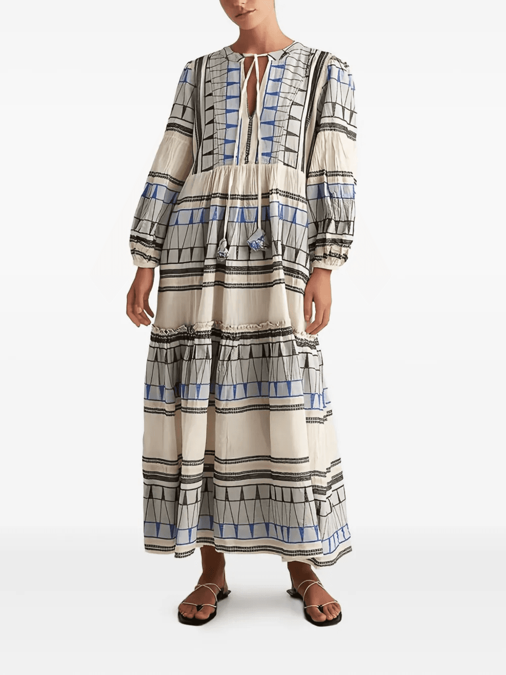 geometric-print maxi dress - Image 1