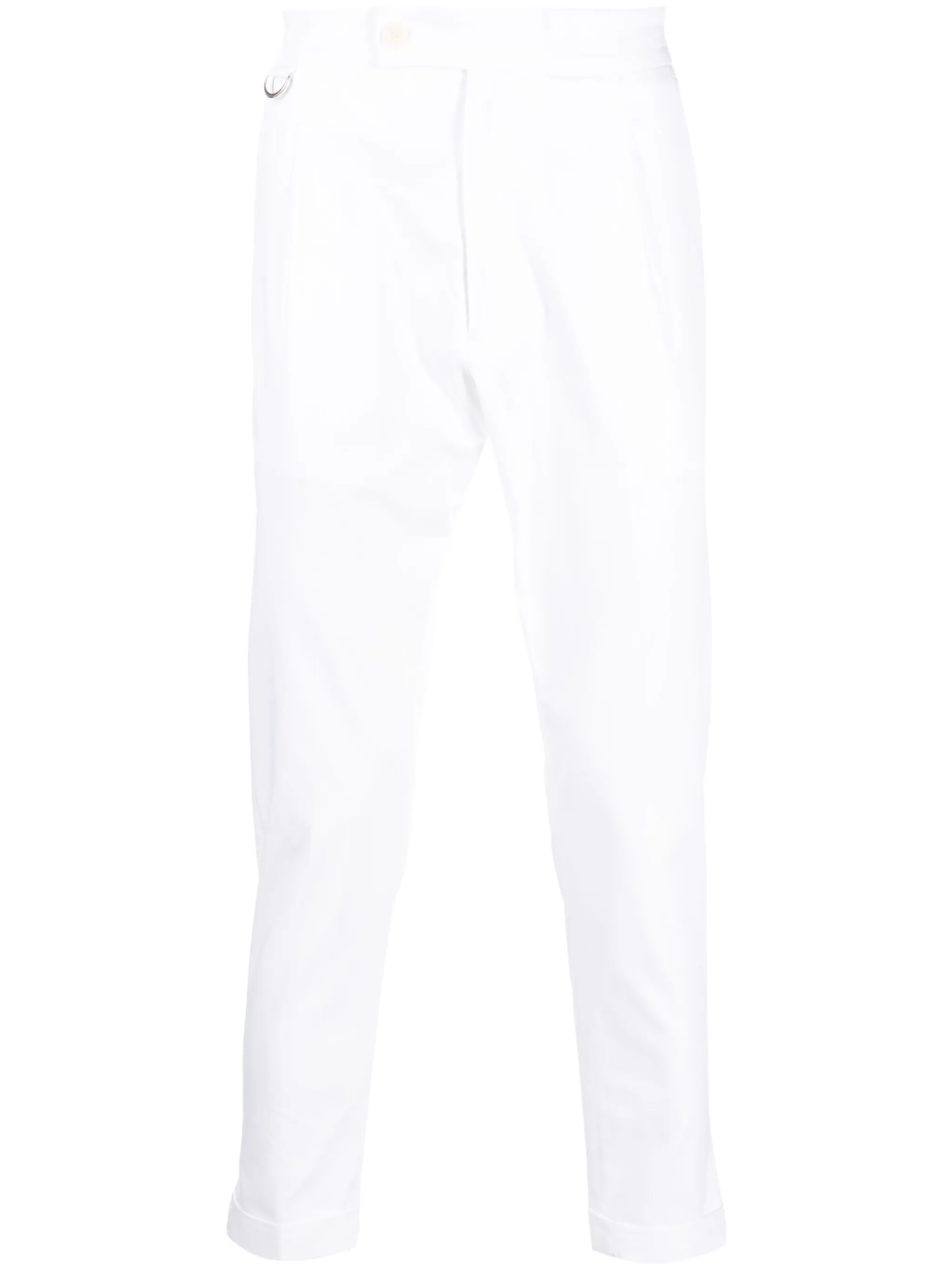 pleat-detail cotton chinos - Image 1