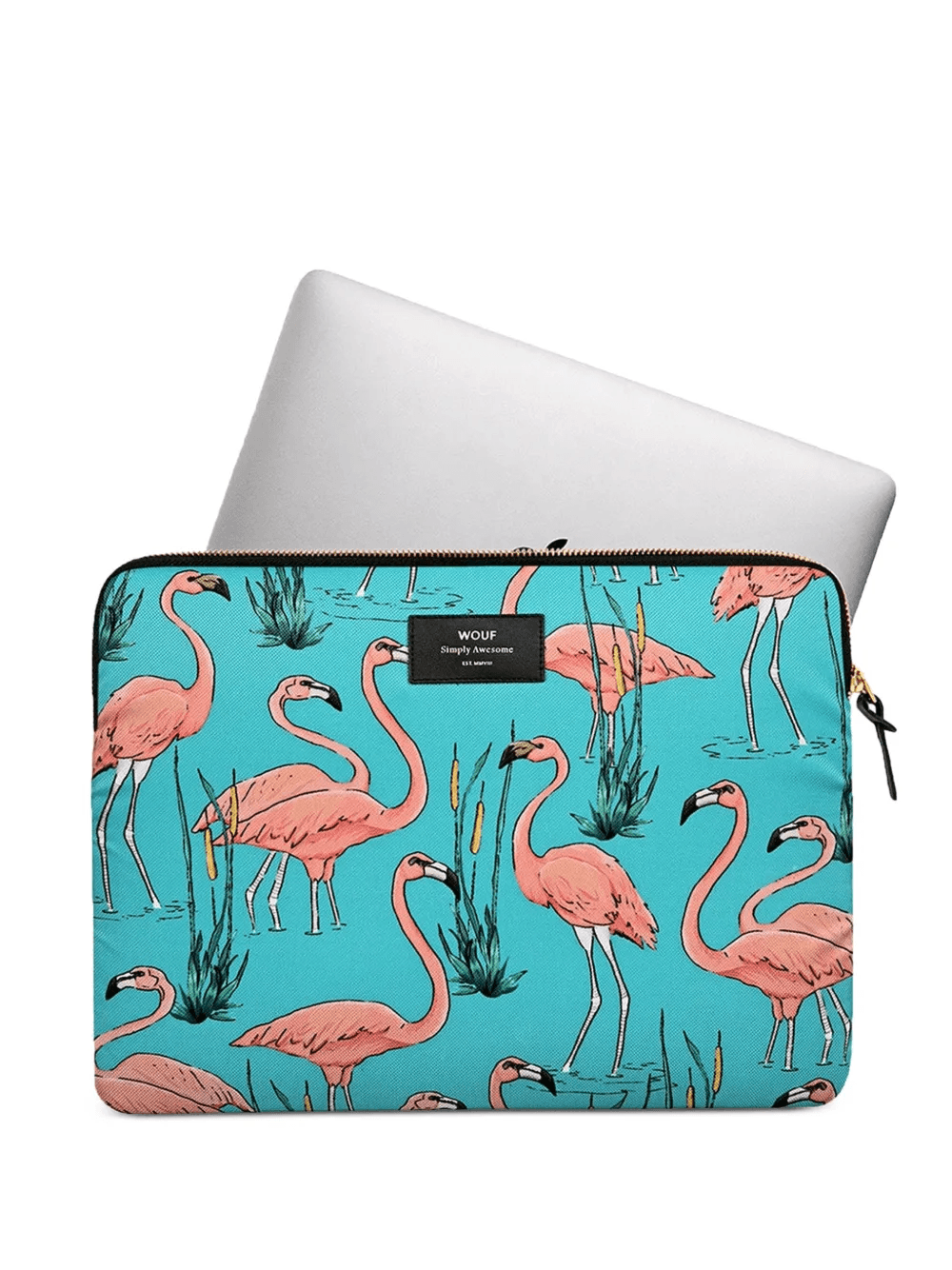 flamingo-print laptop case - Image 1