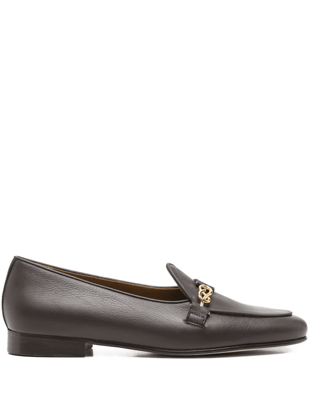 chain-link leather loafers - Image 1