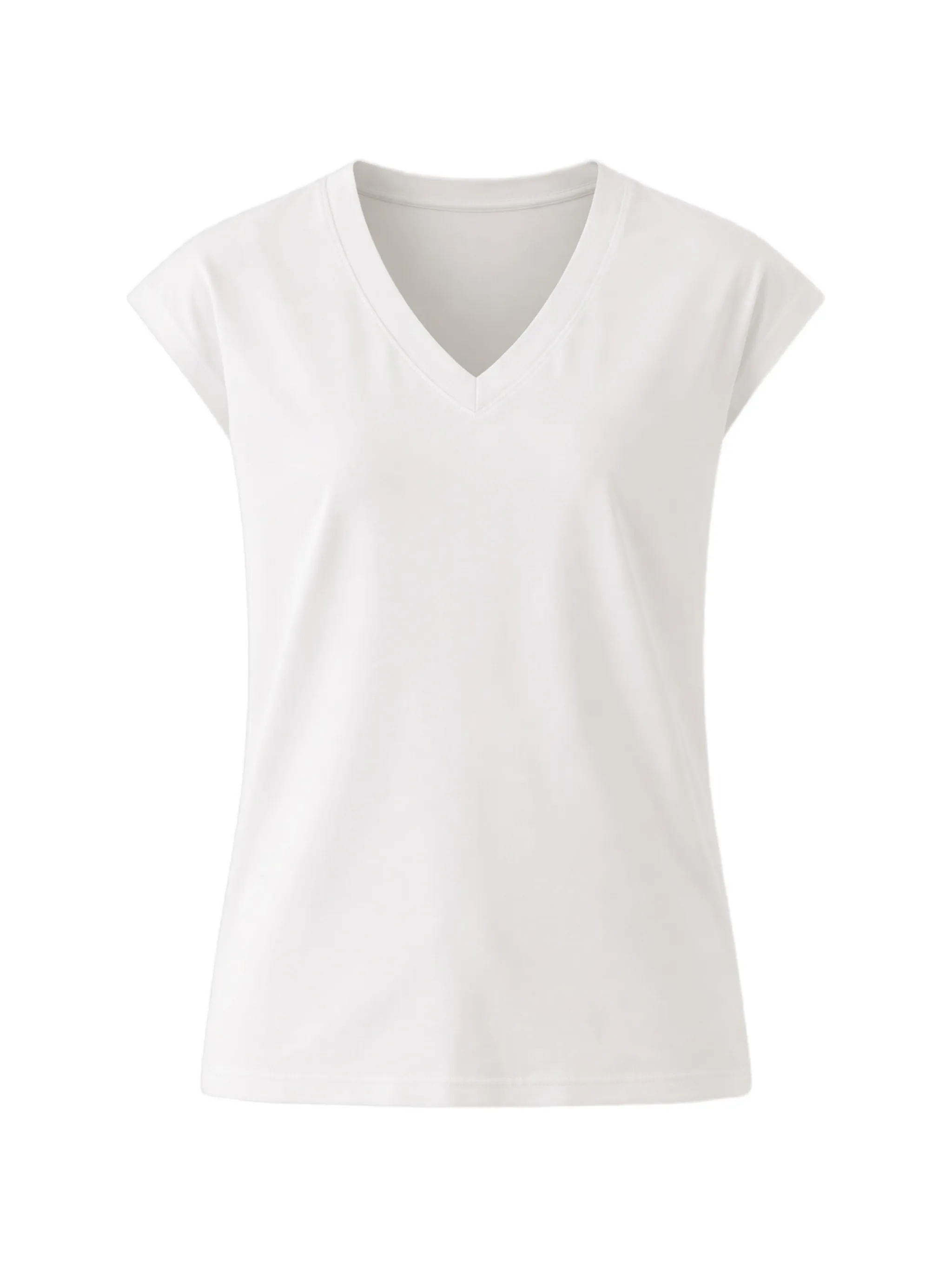 V-neck cotton T-shirt - Image 1