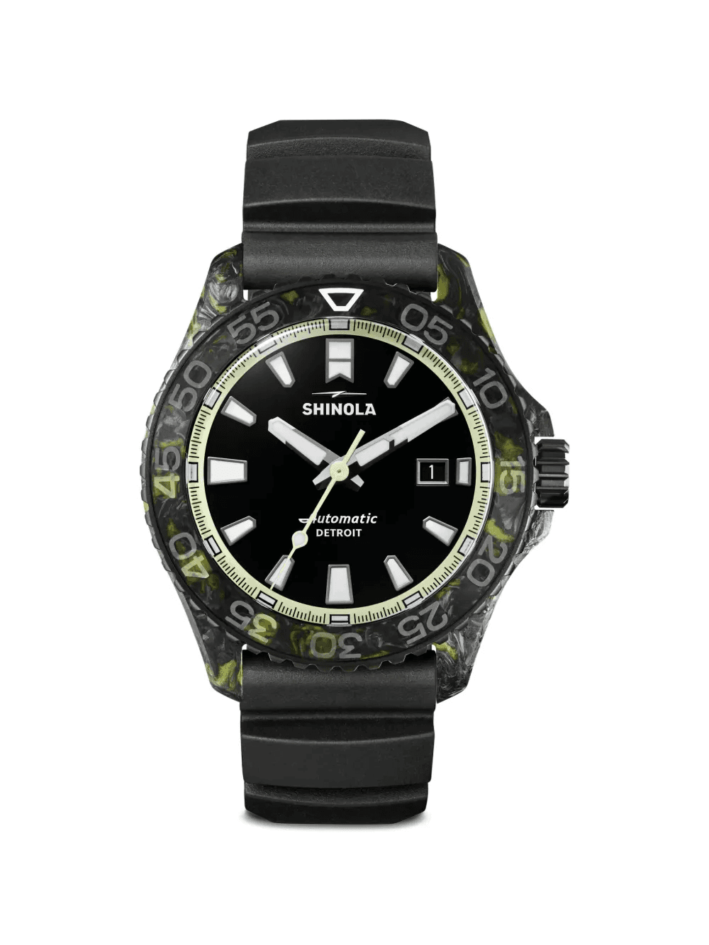forged carbon automatic 45mm watch - Image 1