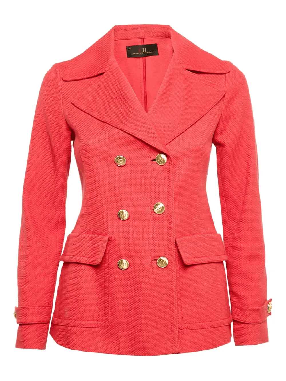 double-breasted textured tailored jacket - Image 1