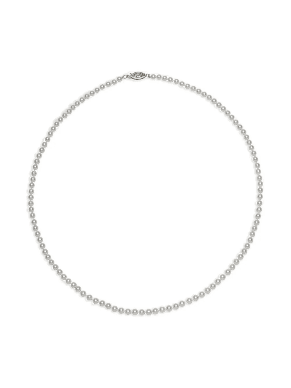 14K white gold Akoya Pearl necklace - Image 1