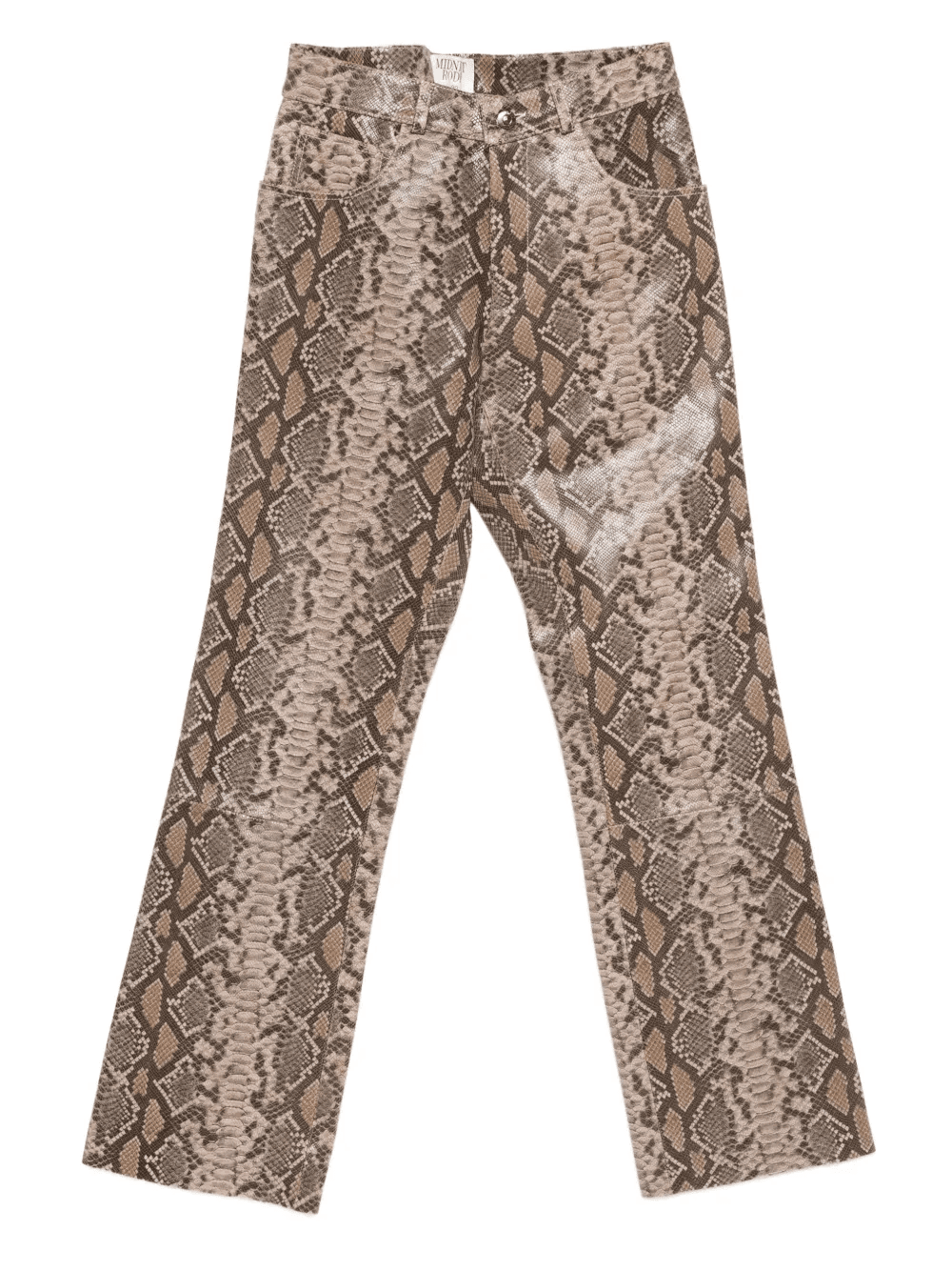 "1968" snakeskin print trousers - Image 1