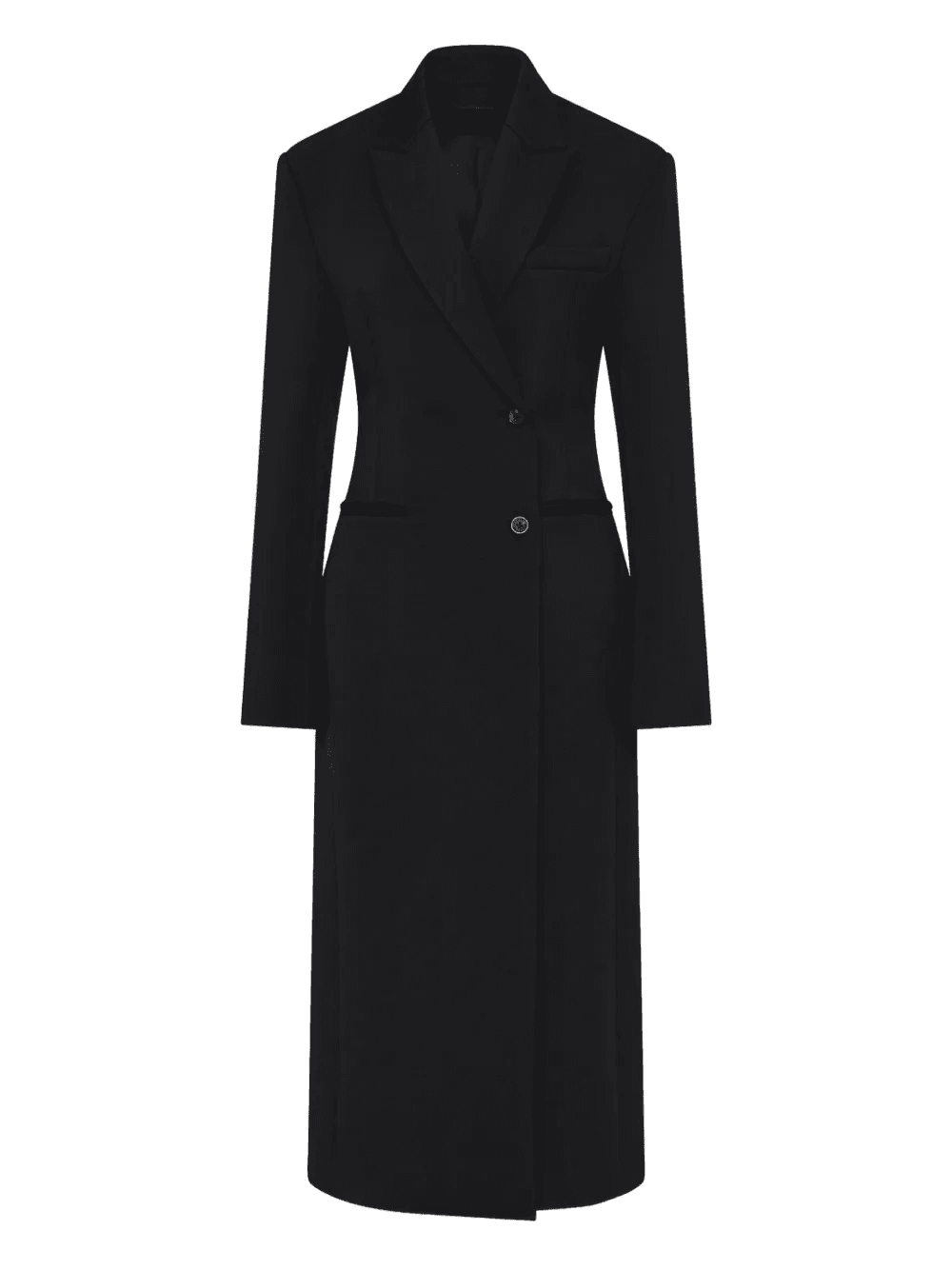 Sergio padded-shoulder coat - Image 1