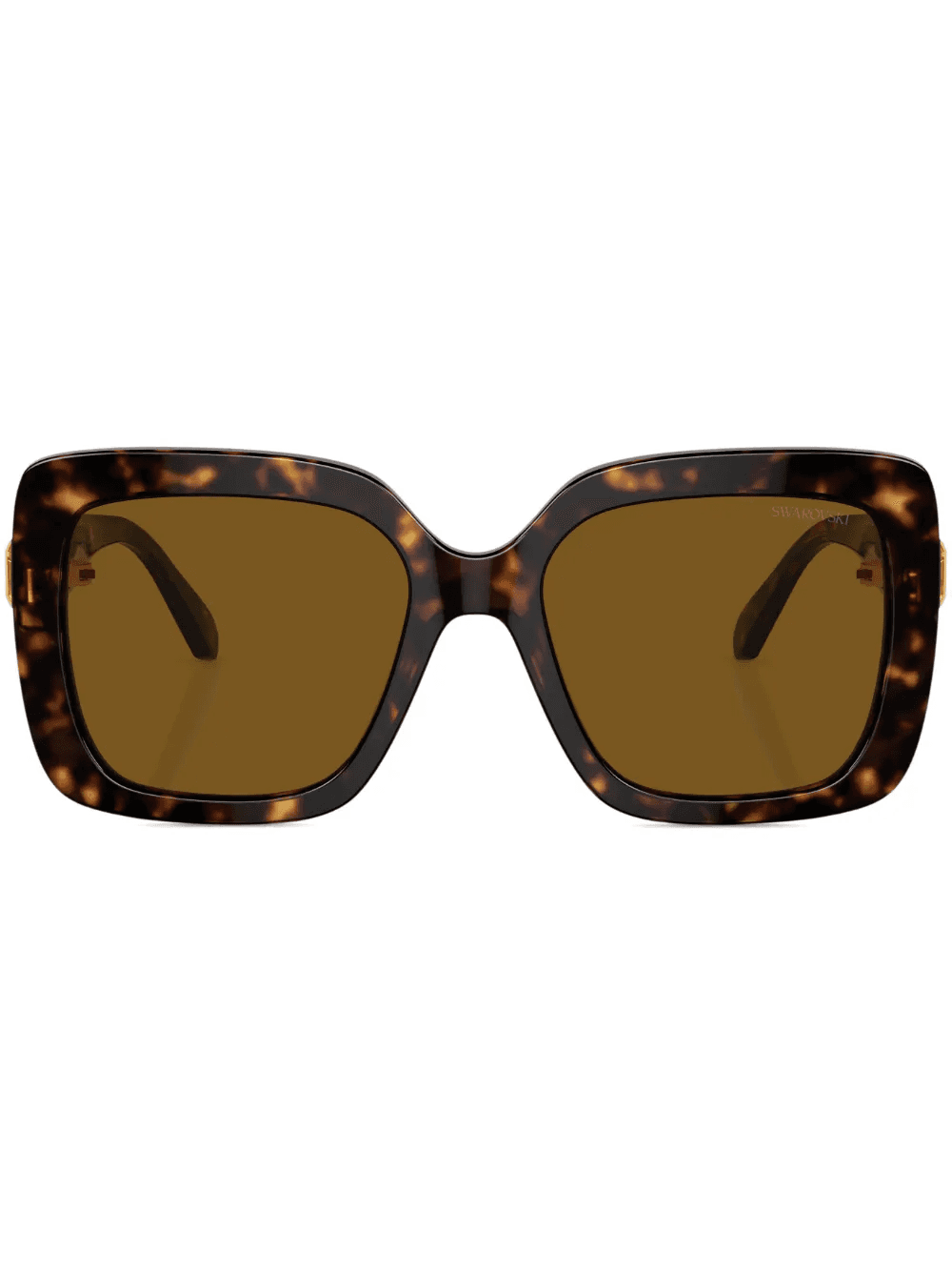 tortoiseshell-effect rectangle-frame sunglasses - Image 1