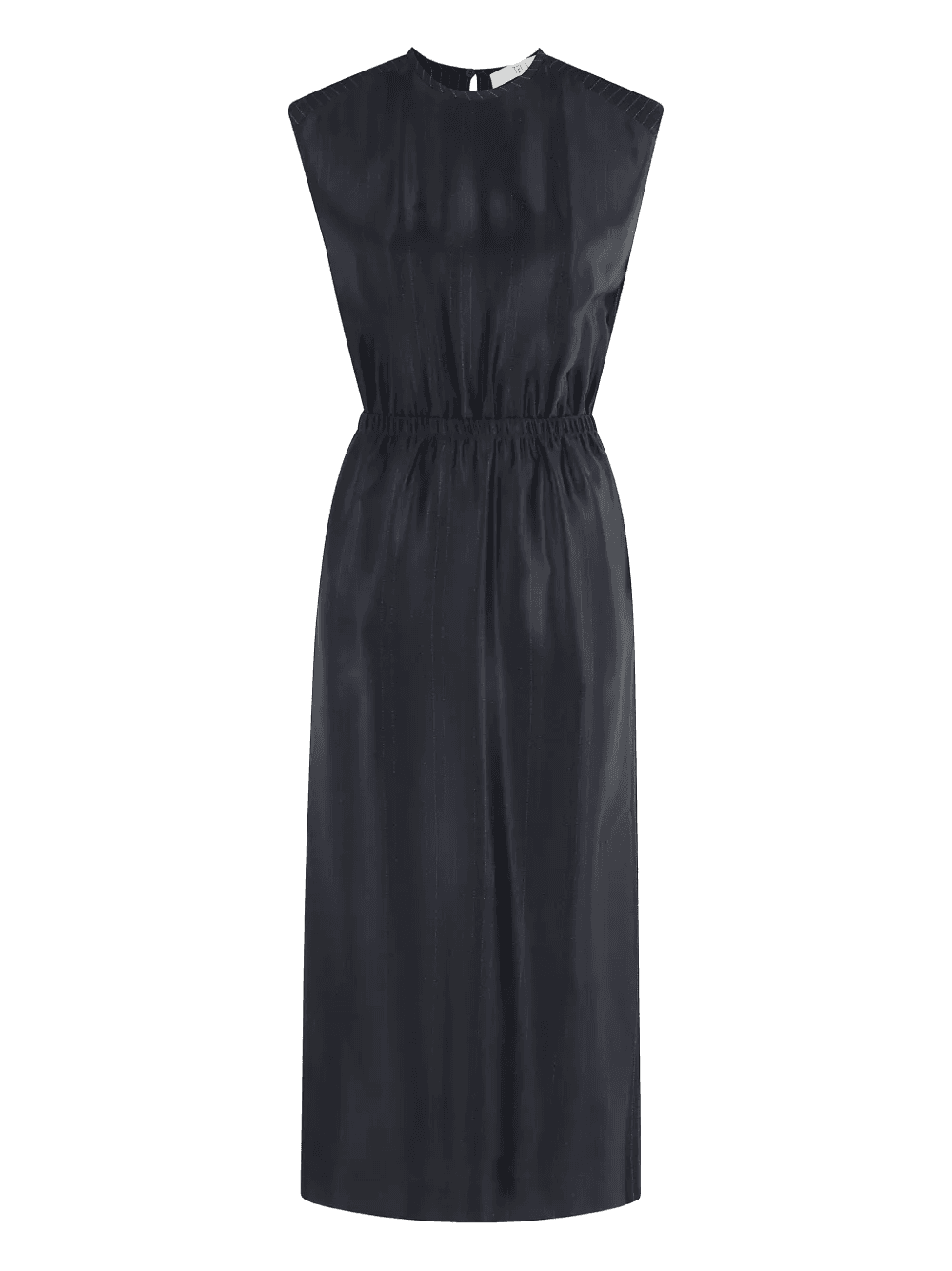 pinstripe shoulder-padded dress - Image 1