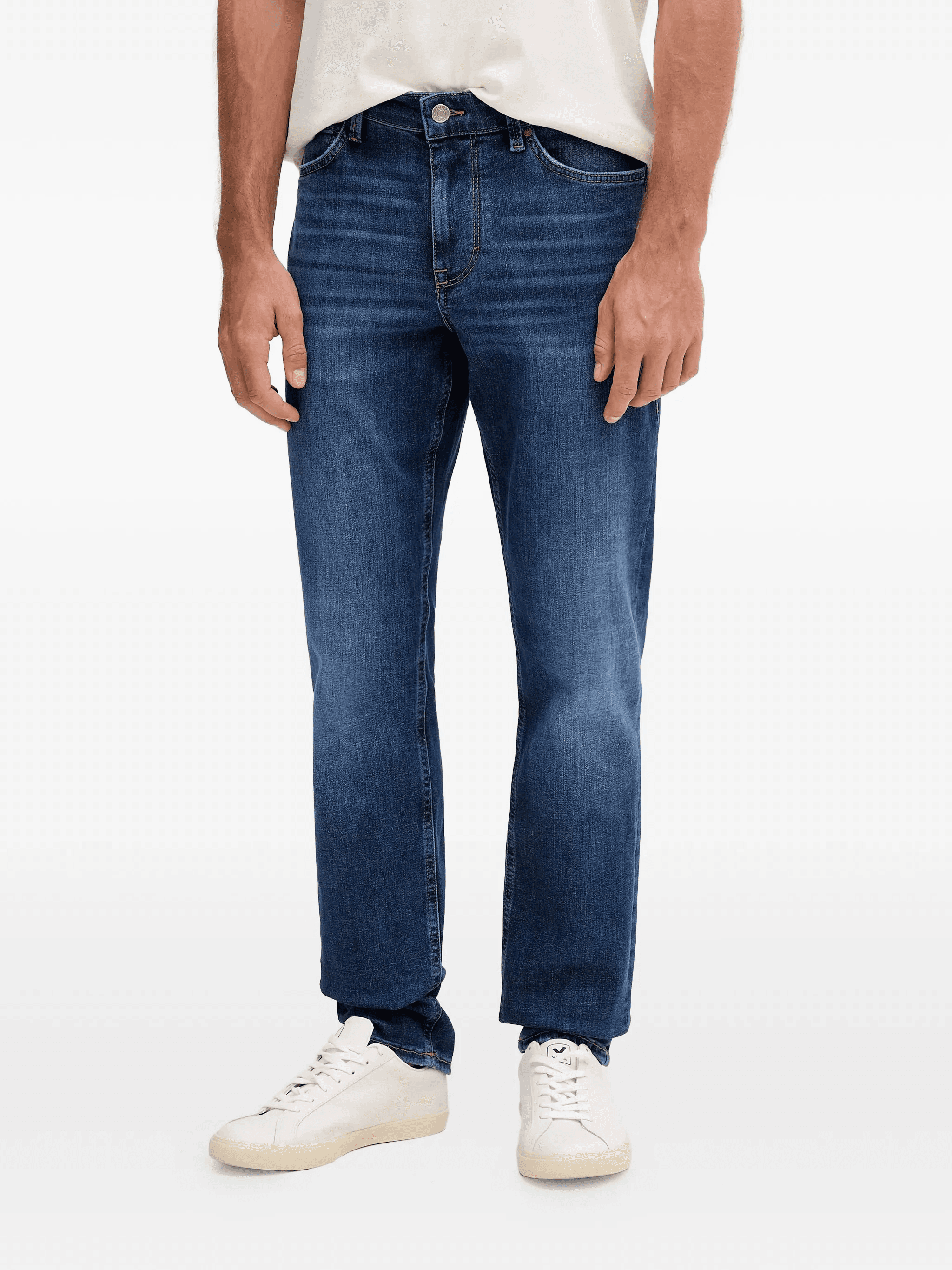 logo-patch denim jeans - Image 1