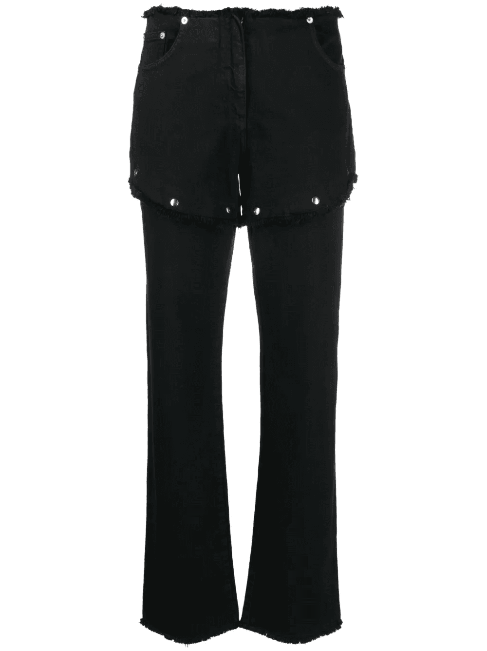 Snap Off frayed straight-leg jeans - Image 1